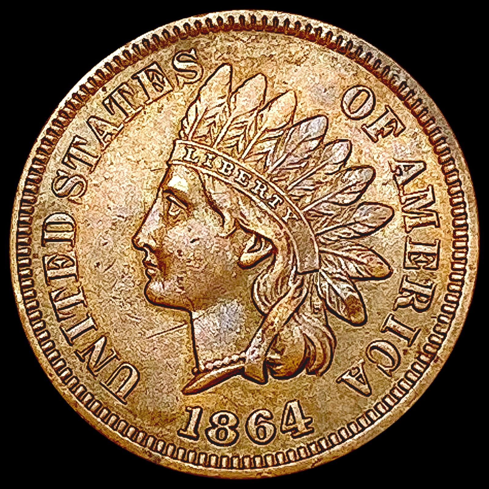 1864 L Indian Head Cent CLOSELY UNCIRCULATED (1 of 2)