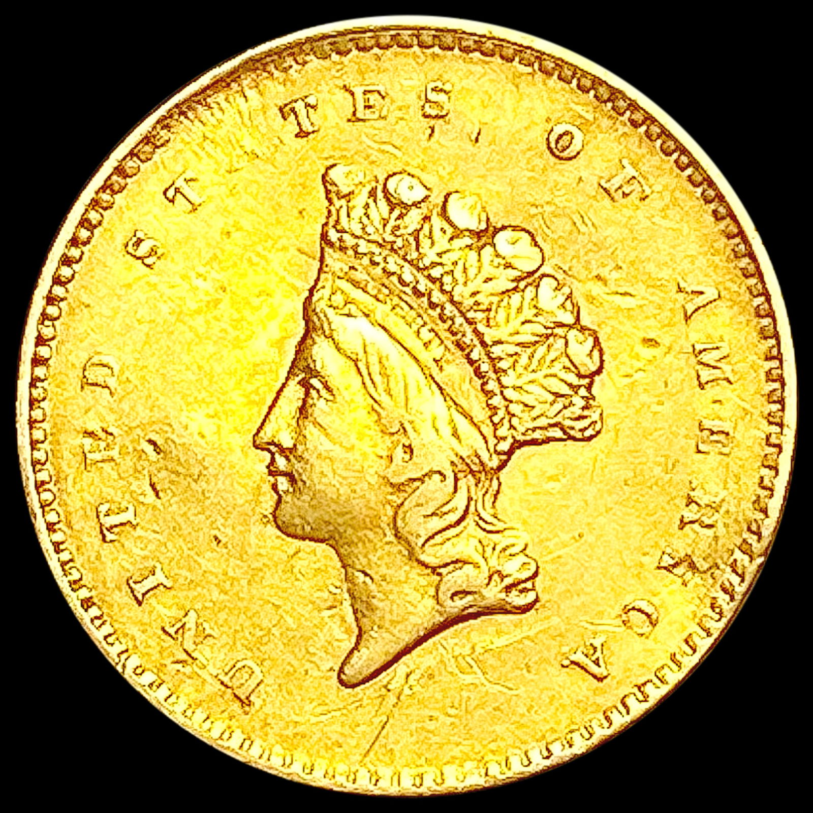 1854 Rare Gold Dollar CLOSELY UNCIRCULATED (1 of 2)