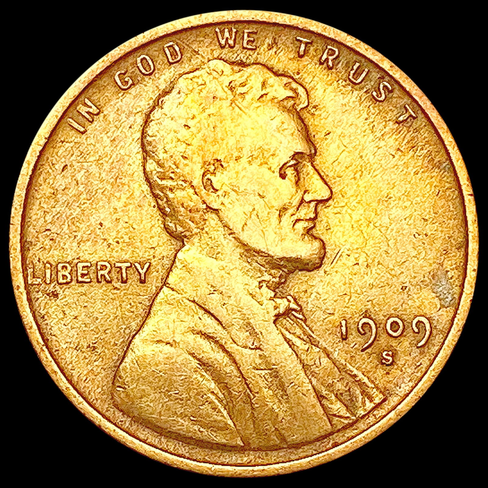 1909-S VDB Wheat Cent NEARLY UNCIRCULATED (1 of 2)