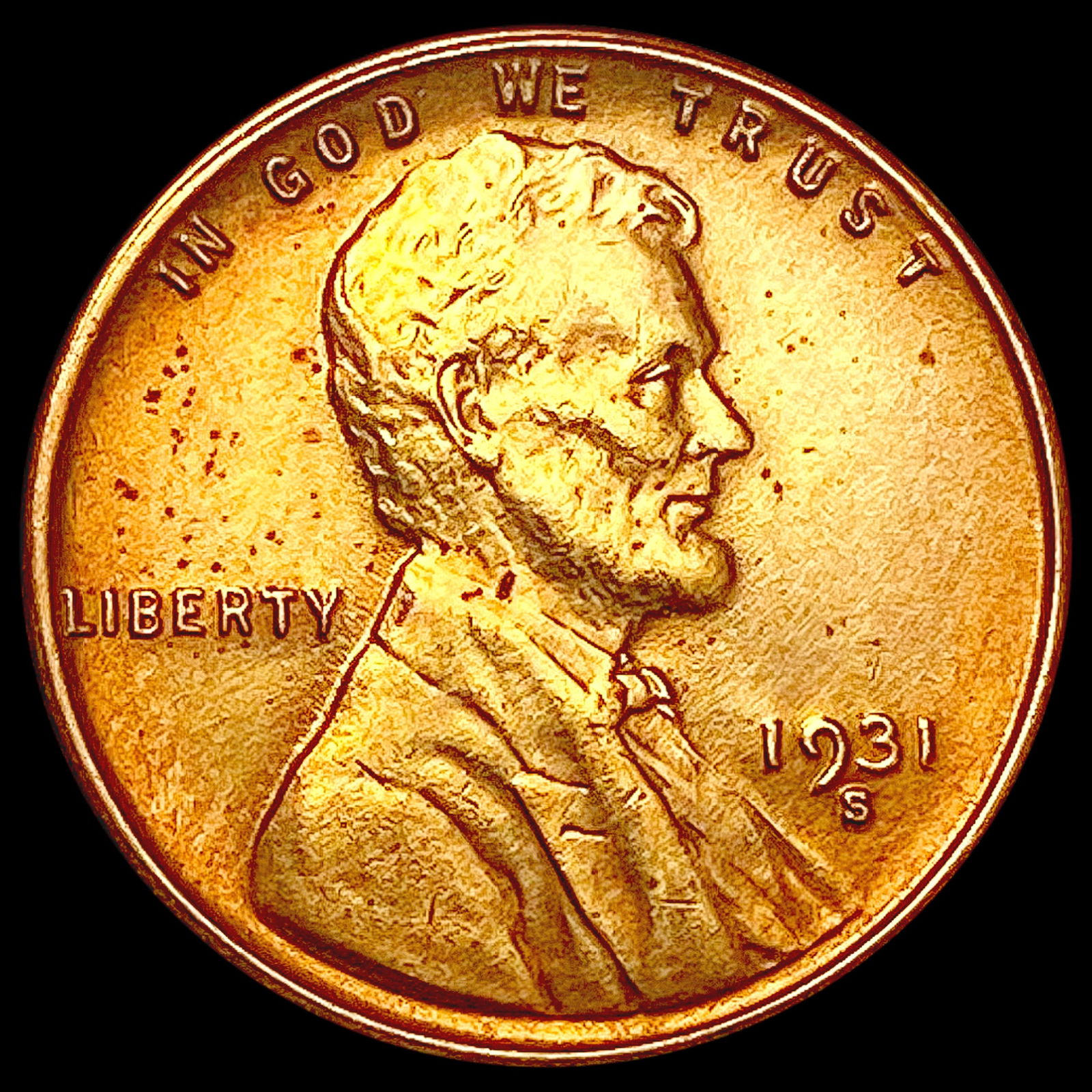 1931-S Wheat Cent CLOSELY UNCIRCULATED (1 of 2)