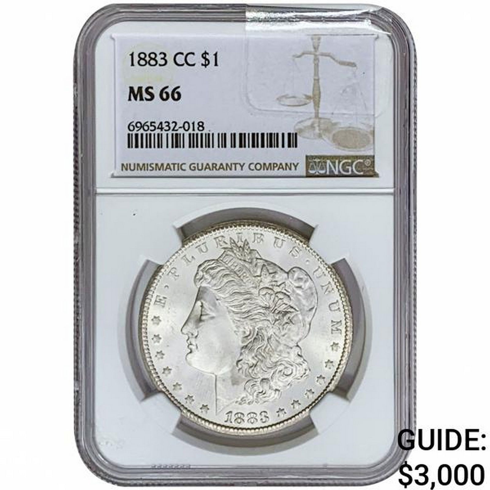 1883-CC Morgan Silver Dollar NGC MS66 (1 of 2)