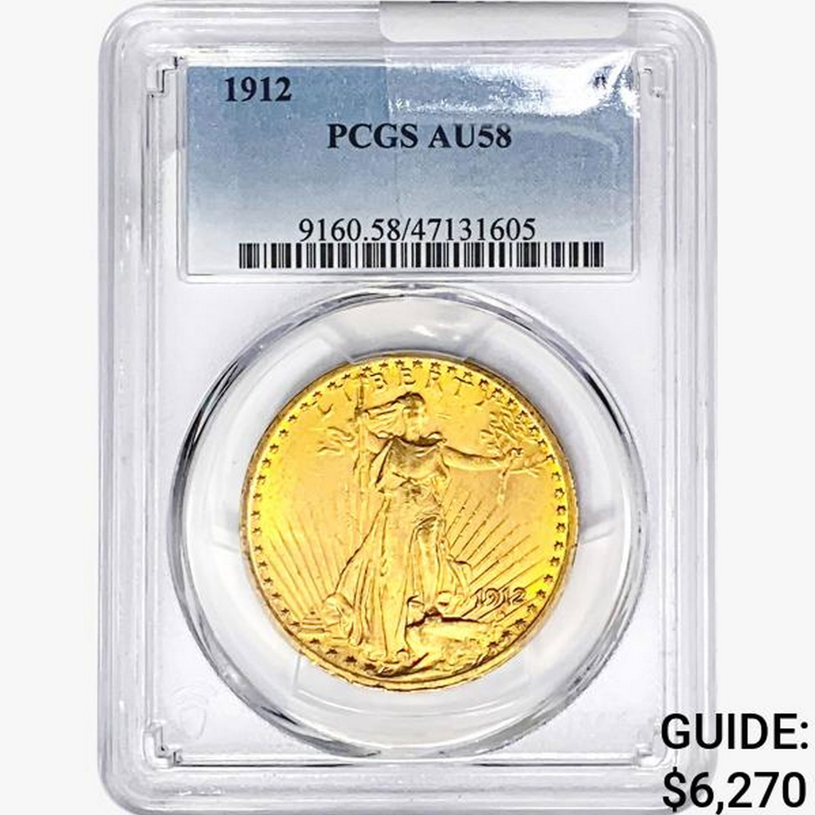 1912 $20 Gold Double Eagle PCGS AU58 (1 of 2)