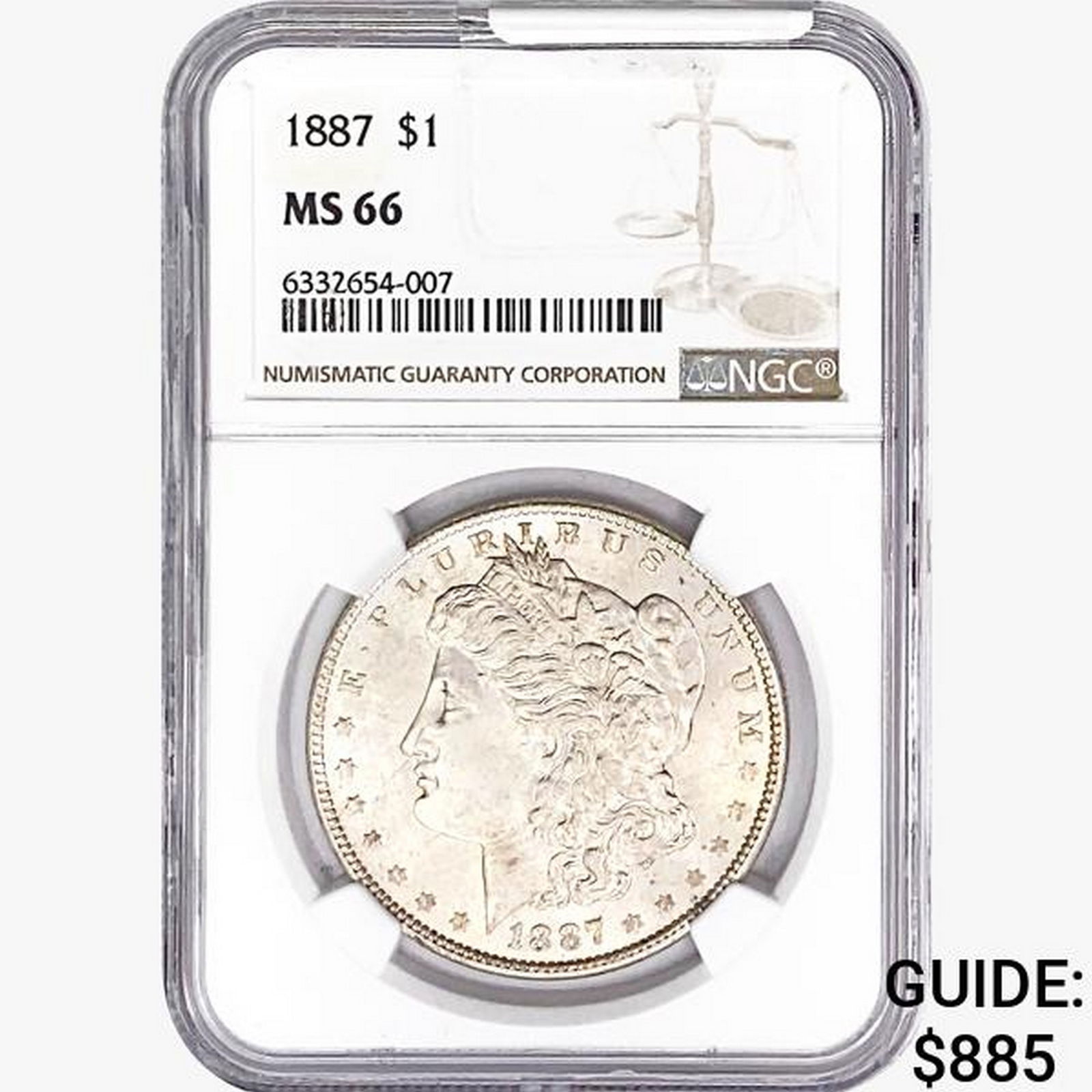 1887 Morgan Silver Dollar NGC MS66 (1 of 2)