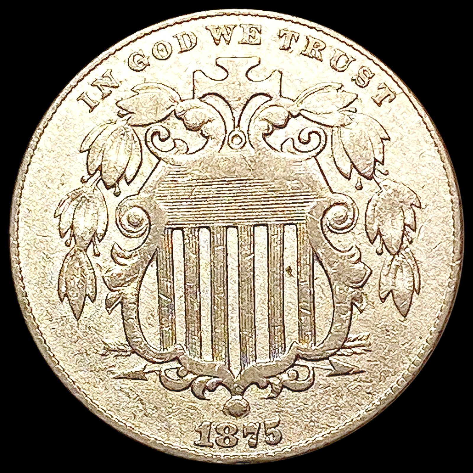 1875 Shield Nickel CLOSELY UNCIRCULATED (1 of 2)
