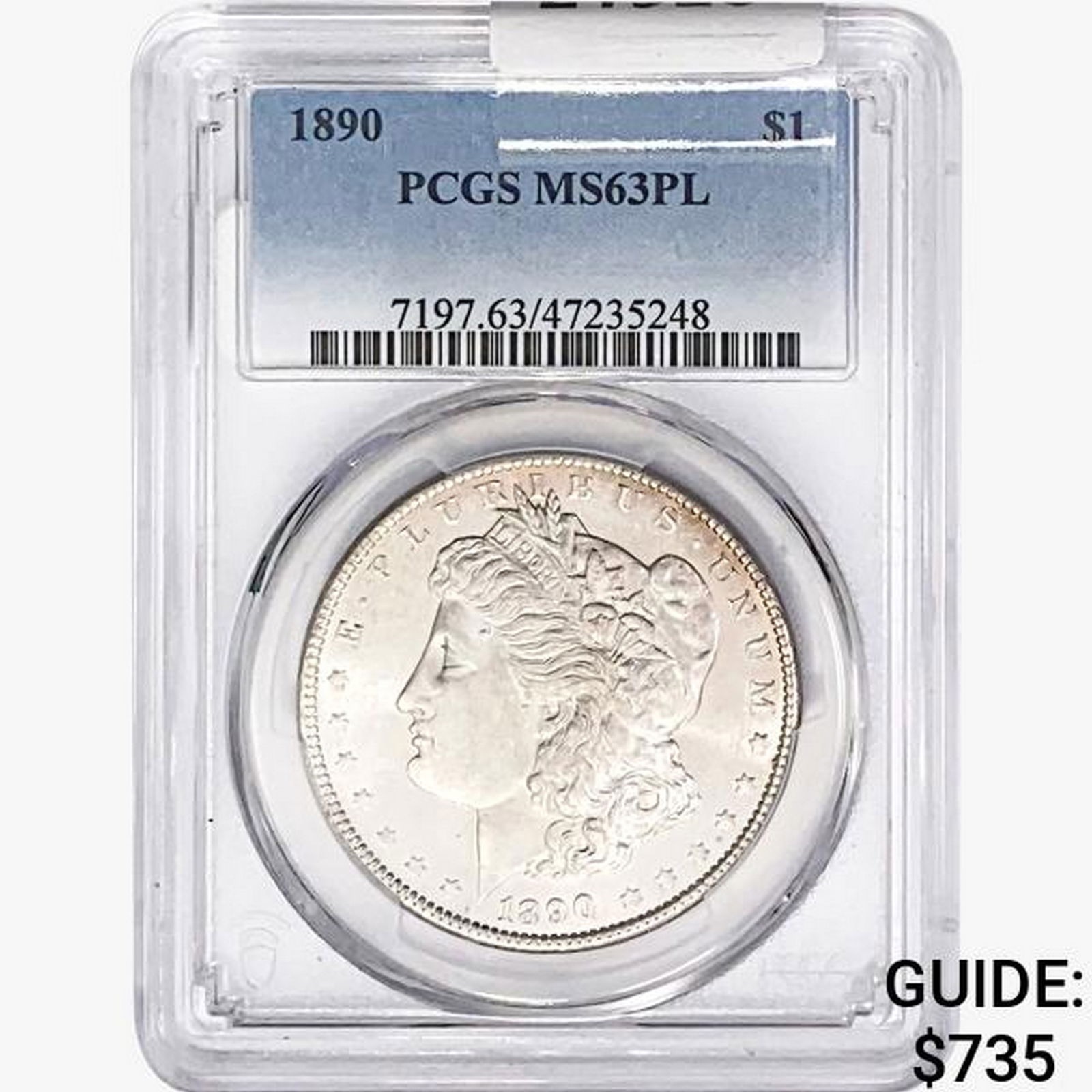 1890 Morgan Silver Dollar PCGS MS63 PL (1 of 2)