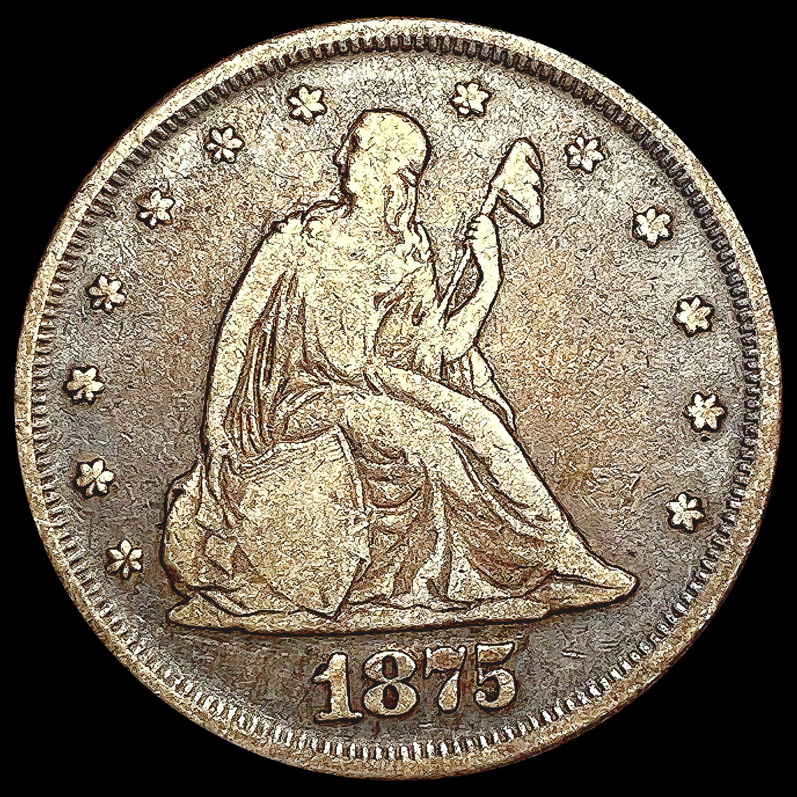 1875 Twenty Cent Piece NICELY CIRCULATED (1 of 2)