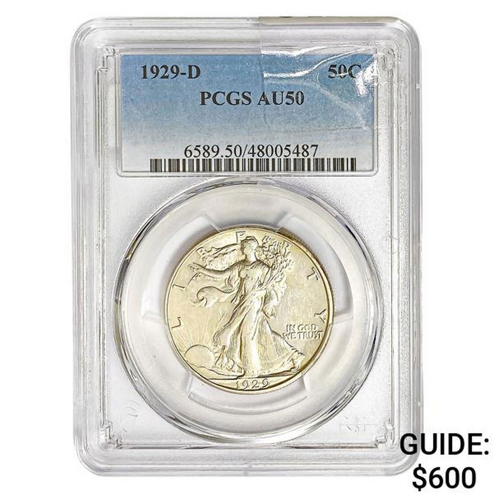 1929-D Walking Liberty Half Dollar PCGS AU50 (1 of 2)