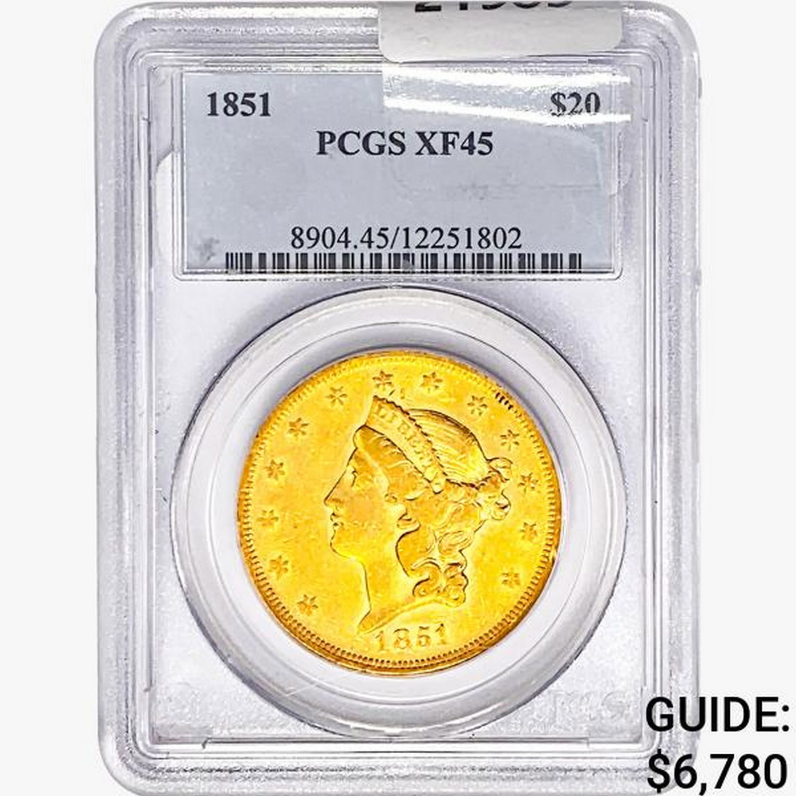 1851 $20 Gold Double Eagle PCGS XF45 (1 of 2)