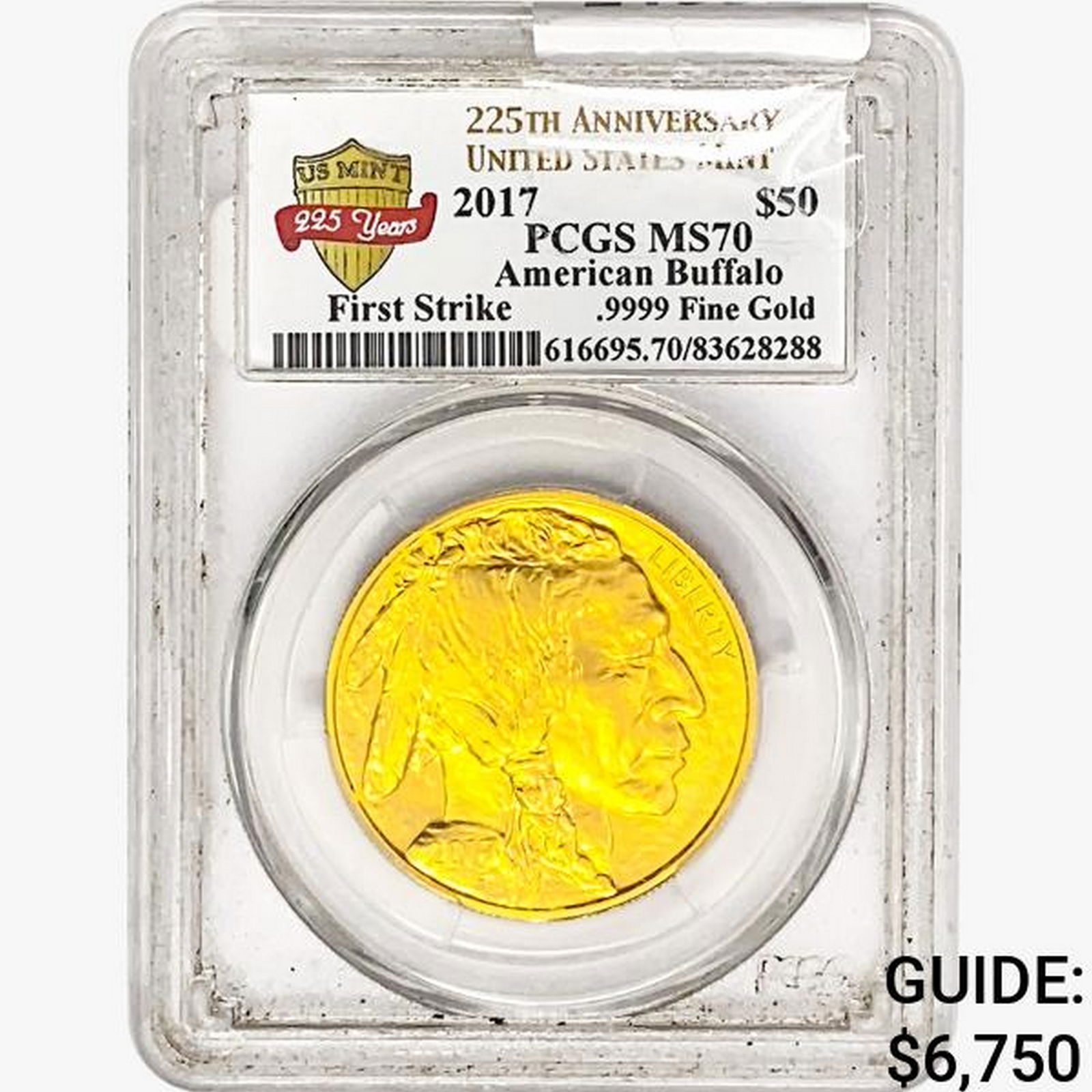 2017 $50 1oz. Gold Buffalo PCGS MS70 First Strike (1 of 2)