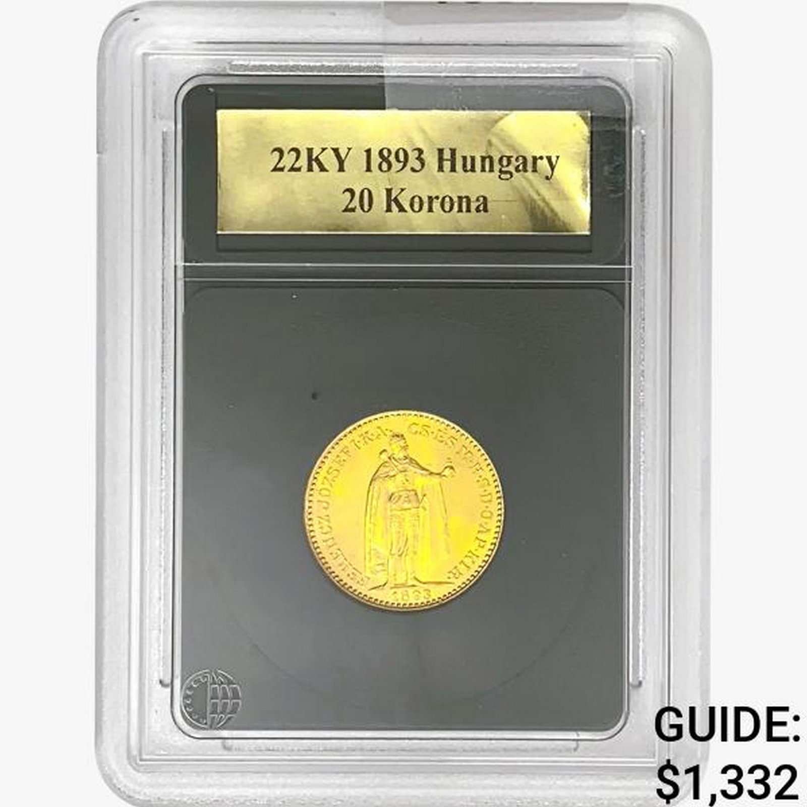 1893 .1960oz. Gold 22KY Hungary 20 Korona Blank: 1893 .1960oz. Gold 22KY Hungary 20 Korona Blank