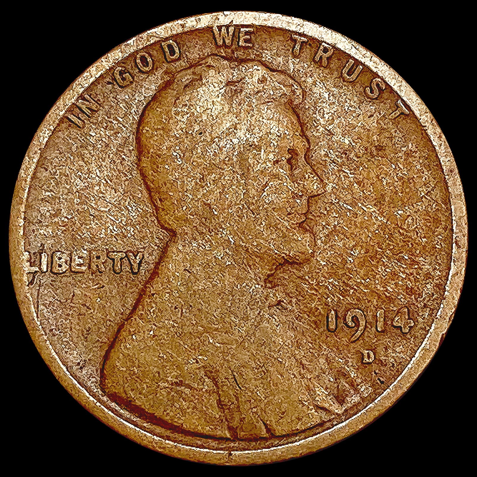 1914-D Wheat Cent LIGHTLY CIRCULATED (1 of 2)