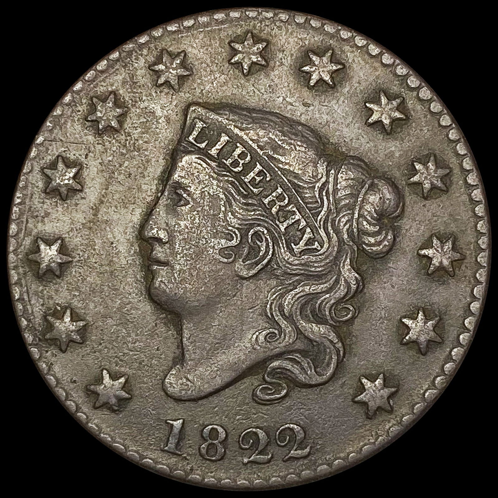 1822 Coronet Head Large Cent NEARLY UNCIRCULATED (1 of 2)