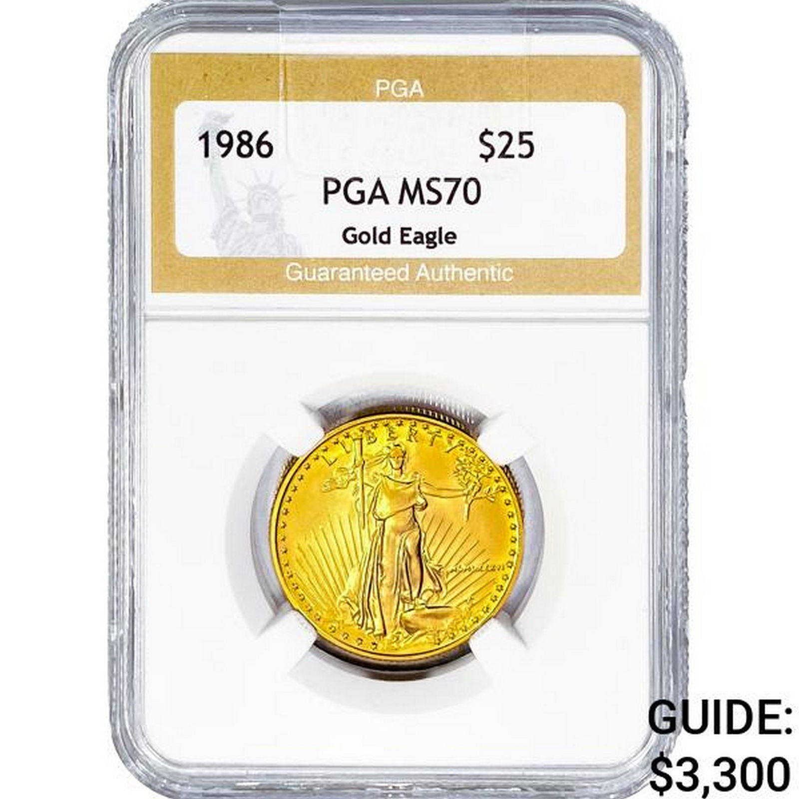 1986 $25 1/2oz. Gold Eagle PGA MS70 (1 of 2)