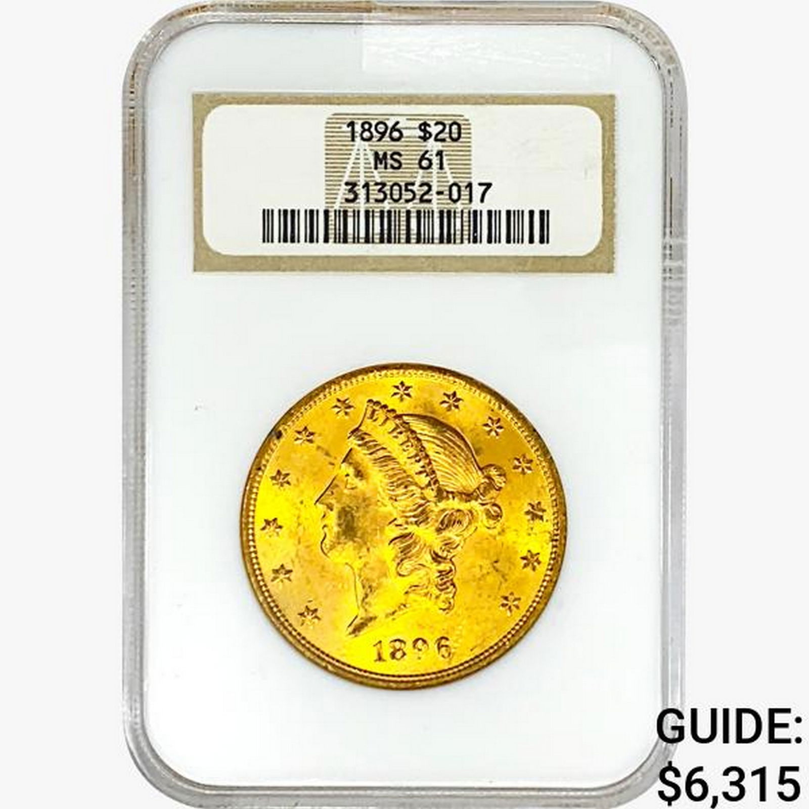 1896 $20 Gold Double Eagle NGC MS61 (1 of 2)