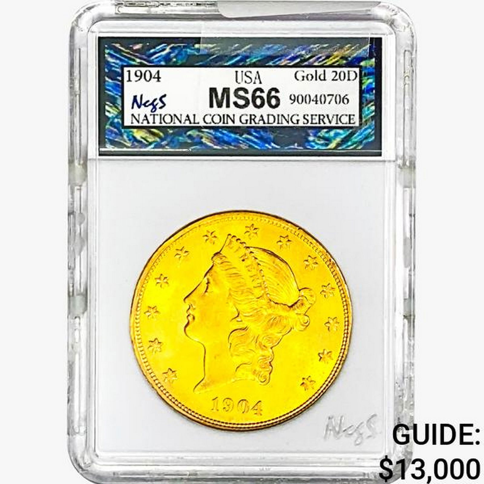 1904 $20 Gold Double Eagle NEGS MS66 (1 of 2)