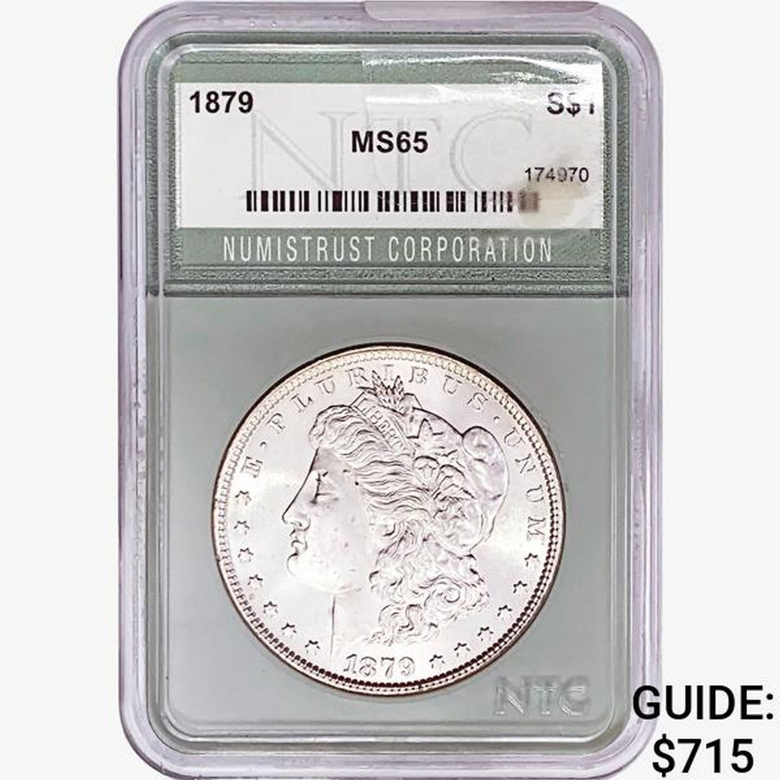 1879 Morgan Silver Dollar NTC MS65 (1 of 2)
