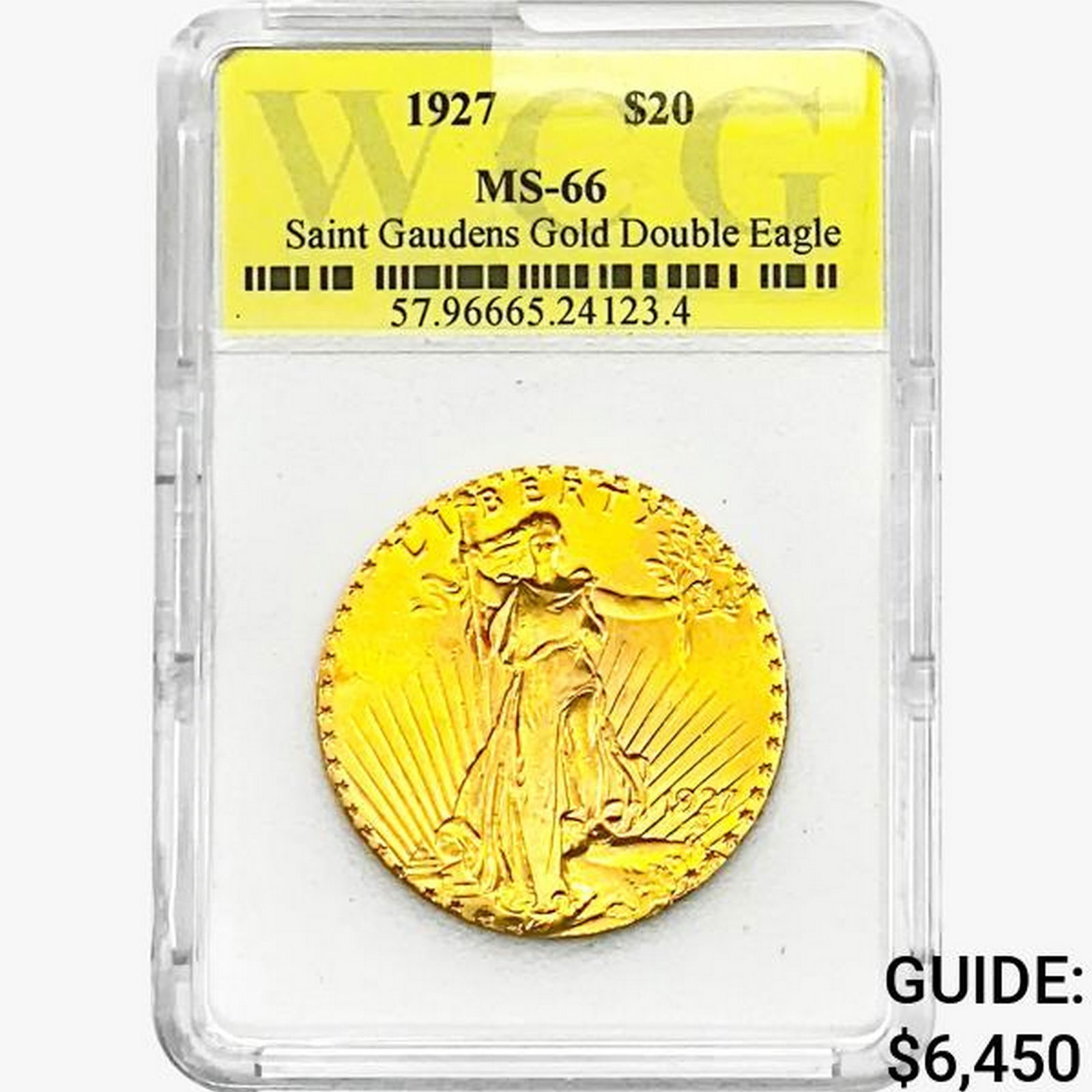 1927 $20 Gold Double Eagle WCG MS66 (1 of 2)