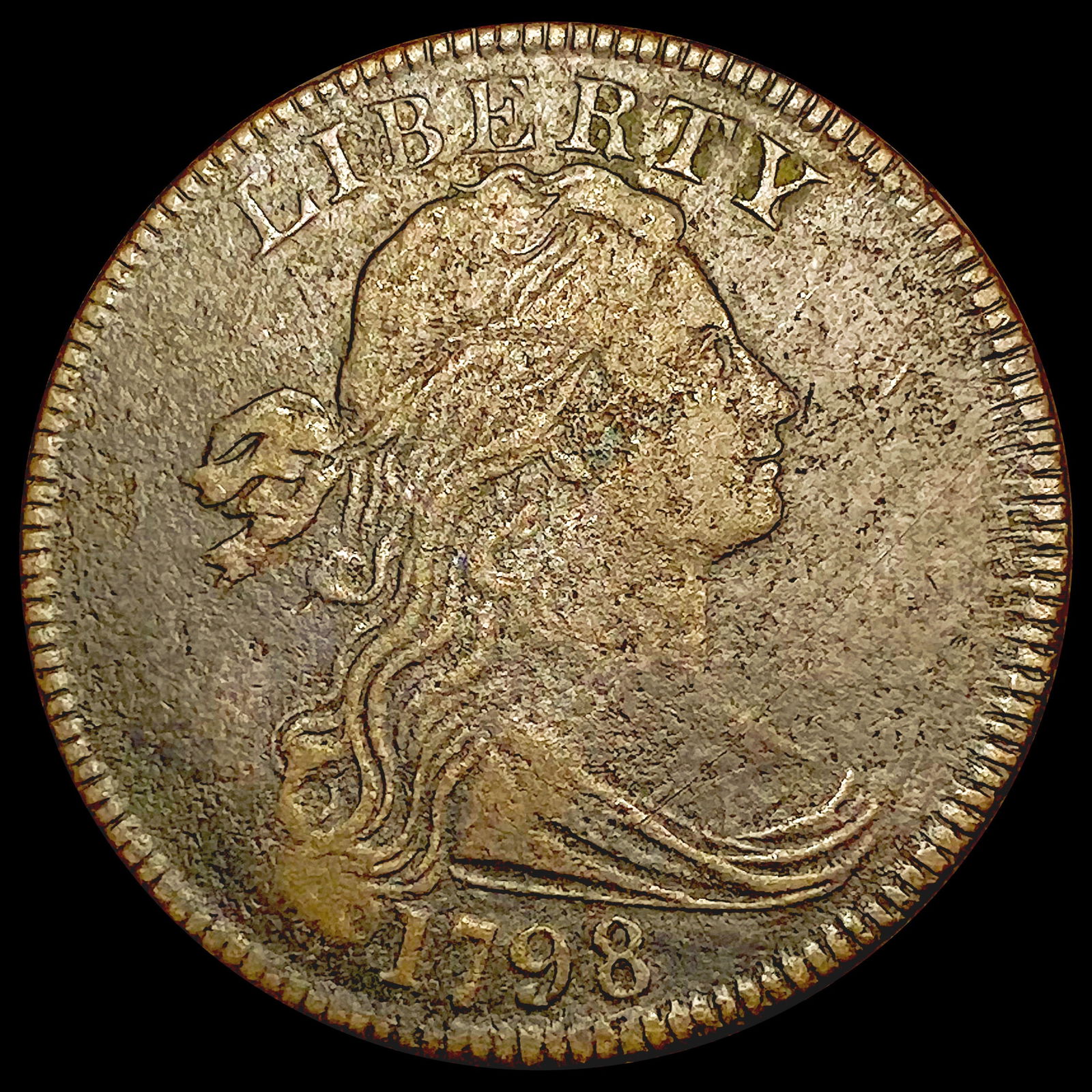 1798 Draped Bust Large Cent NICELY CIRCULATED (1 of 2)