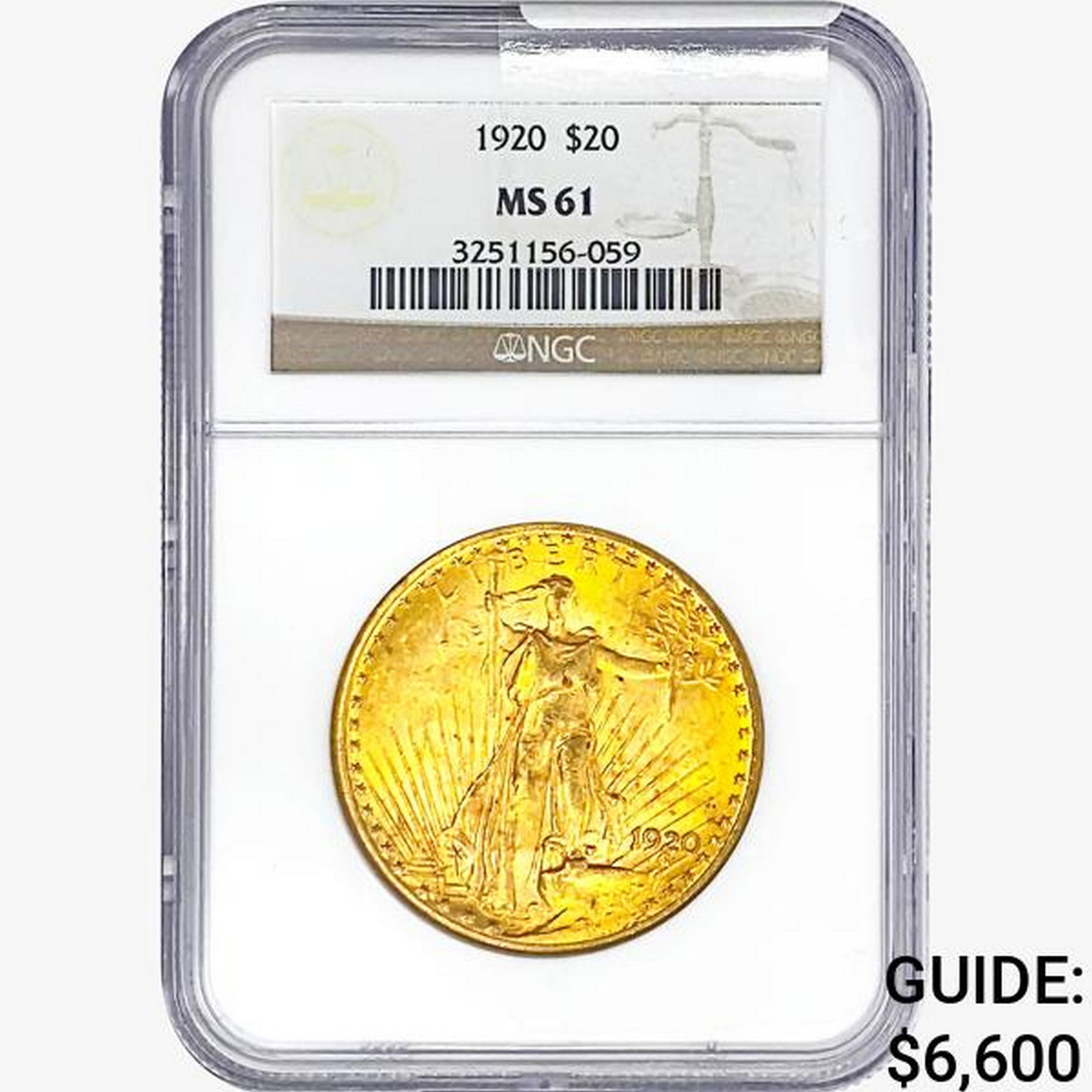 1920 $20 Gold Double Eagle NGC MS61 (1 of 2)