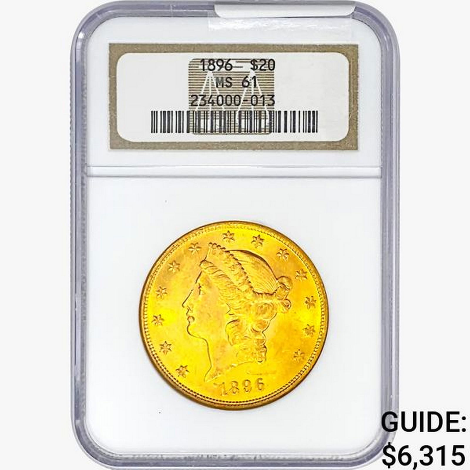 1896 $20 Gold Double Eagle NGC MS61 (1 of 2)