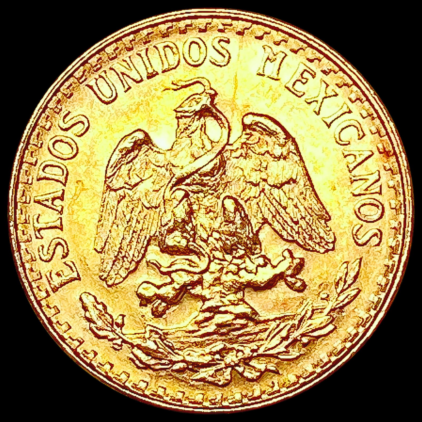 1945-M Mexico 2 Pesos .0482oz Gold GEM BU: 1945-M Mexico 2 Pesos .0482oz Gold GEM BU