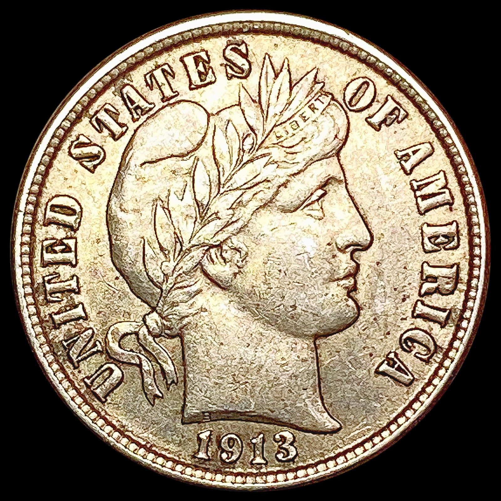 1913 Barber Dime NEARLY UNCIRCULATED (1 of 2)