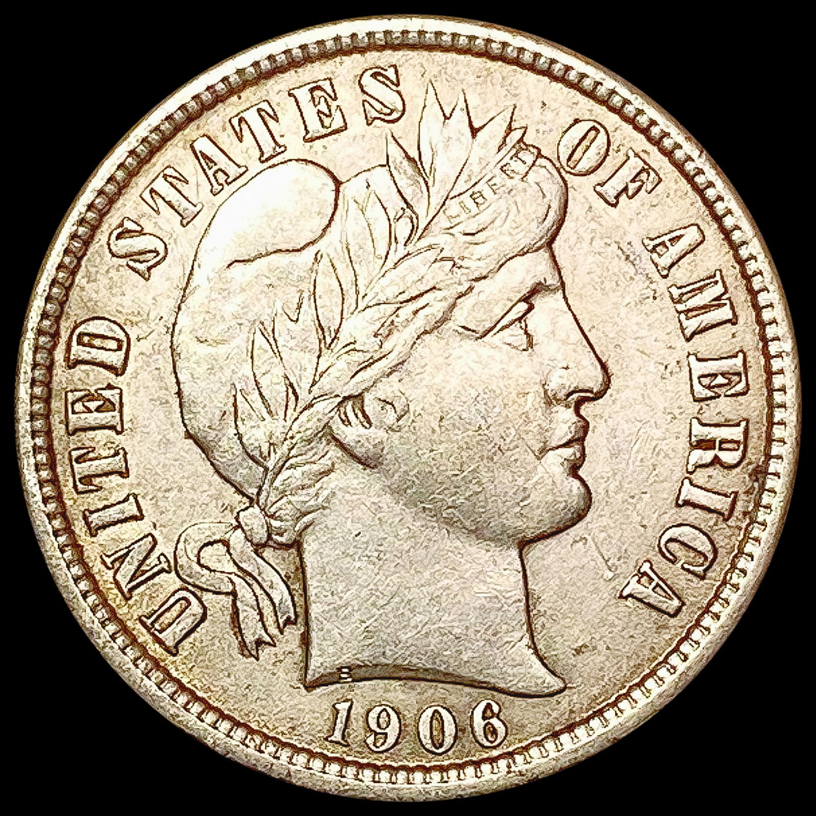 1906 Barber Dime CHOICE AU (1 of 2)