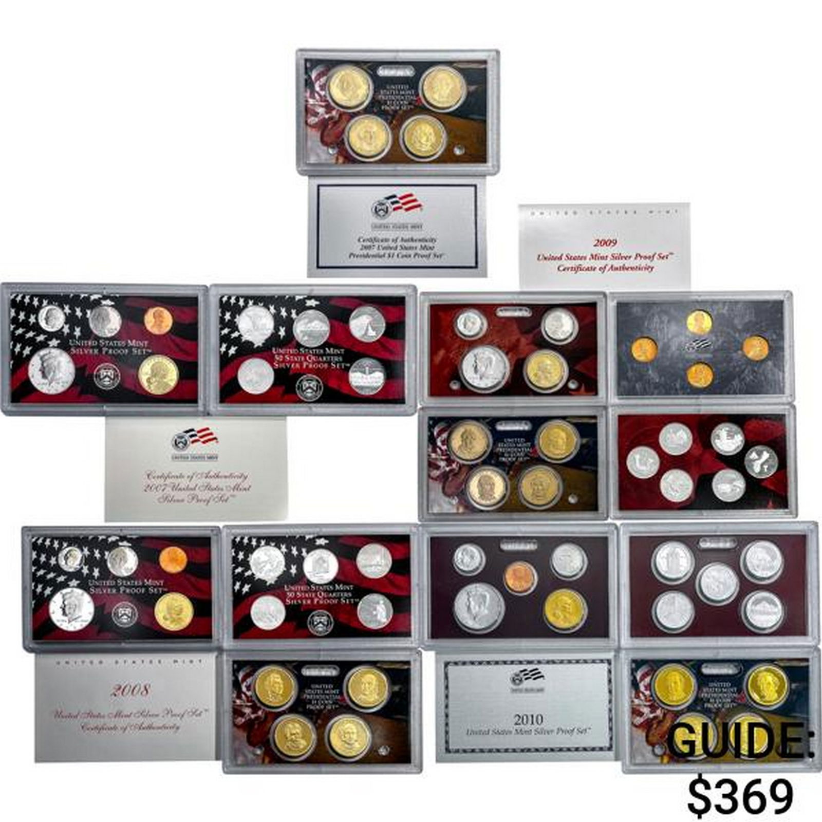 2007-2010 Silver US Proof Sets [60 Coins] (1 of 11)