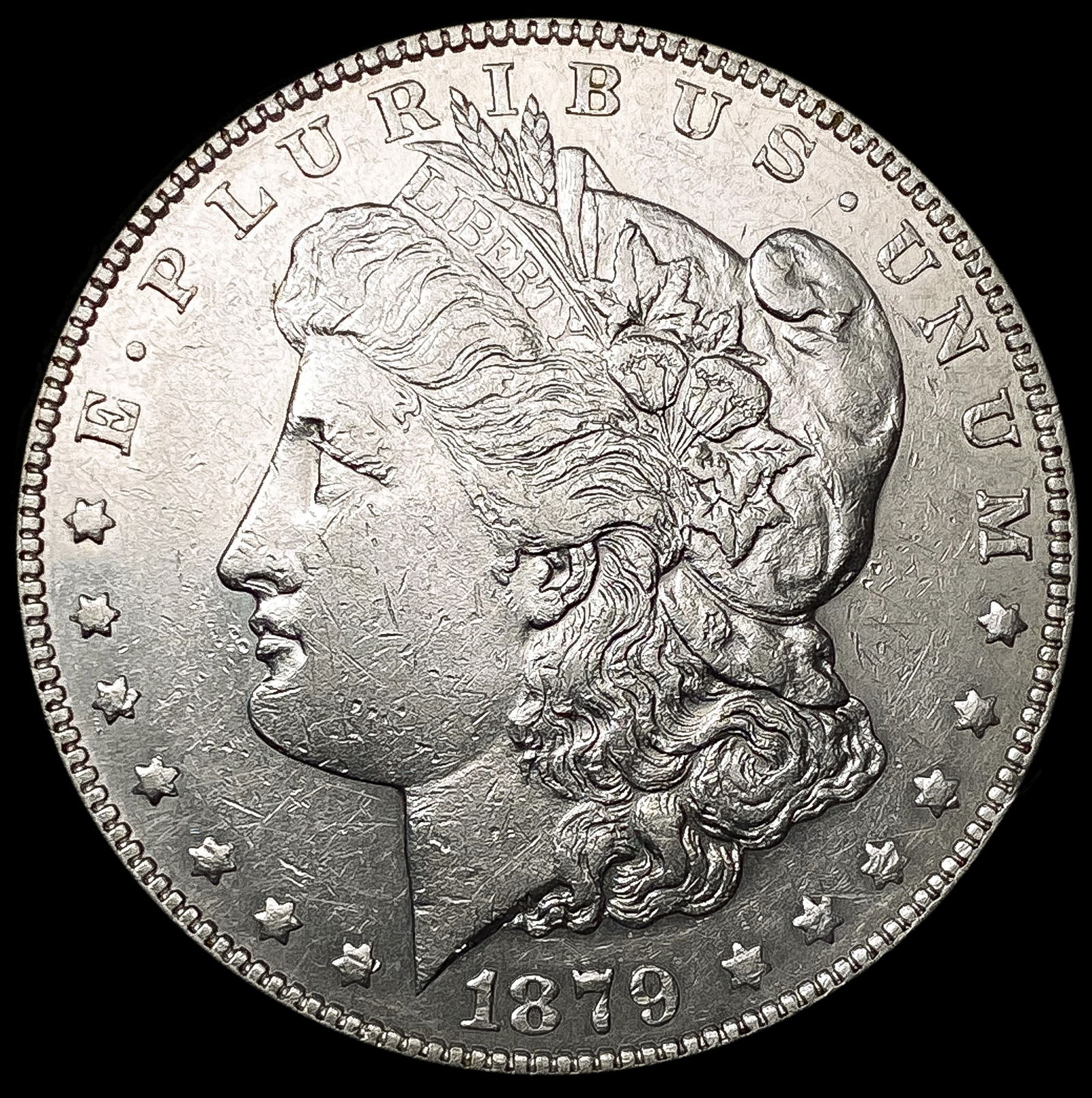 1879-S 7TF Rev 78 Morgan Silver Dollar CLOSELY UNC (1 of 2)