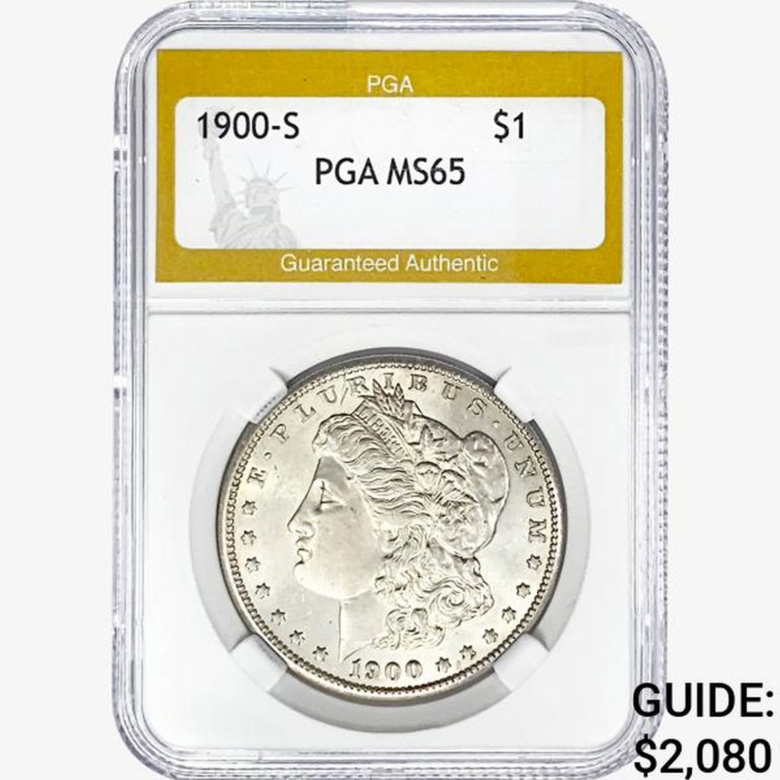 1900-S Morgan Silver Dollar PGA MS65 (1 of 2)