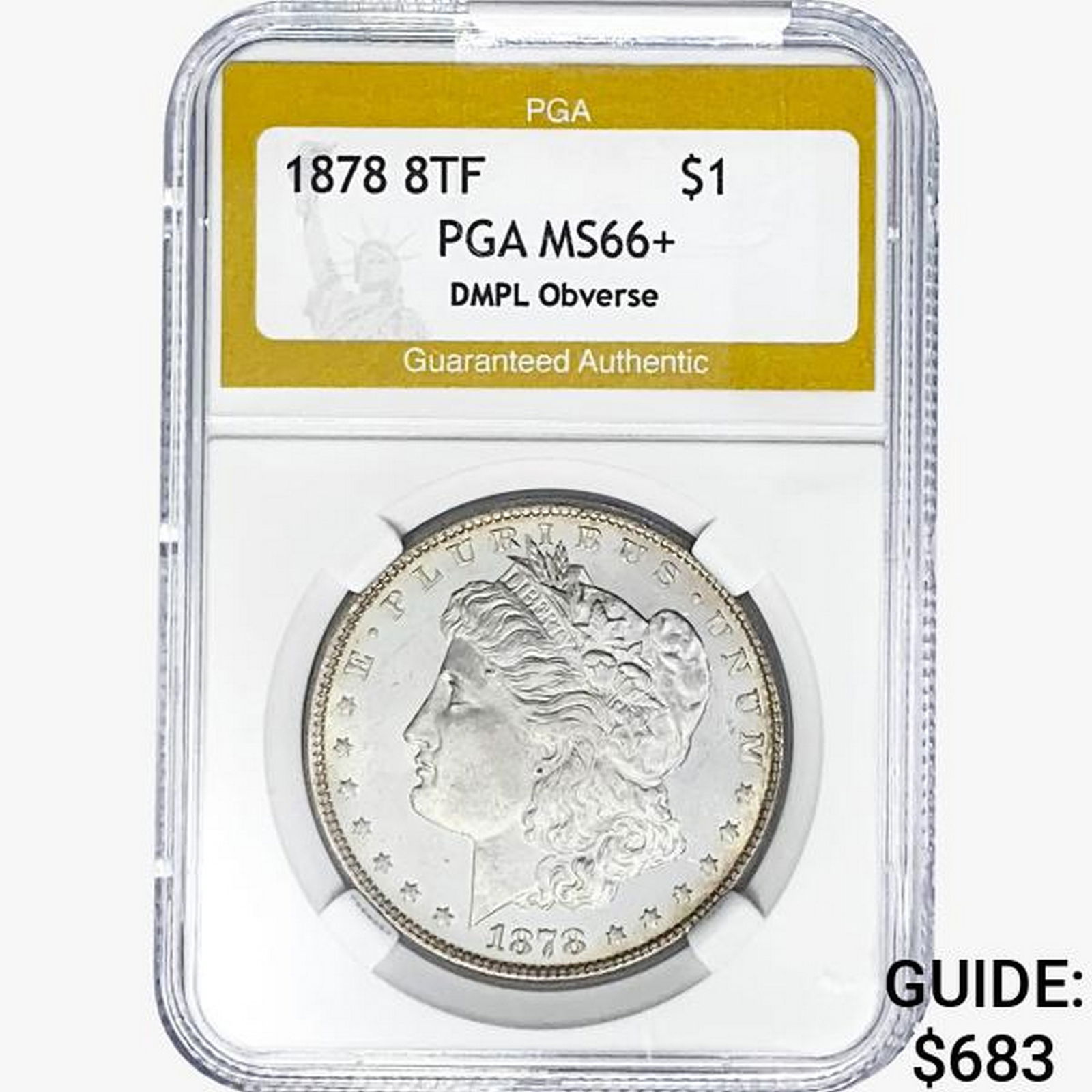 1878 7TF Morgan Silver Dollar PGA MS64+ REV 78 (1 of 2)