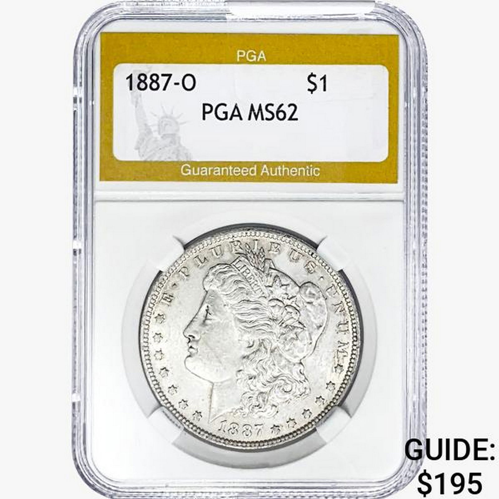 1887-O Morgan Silver Dollar PGA MS62 (1 of 2)
