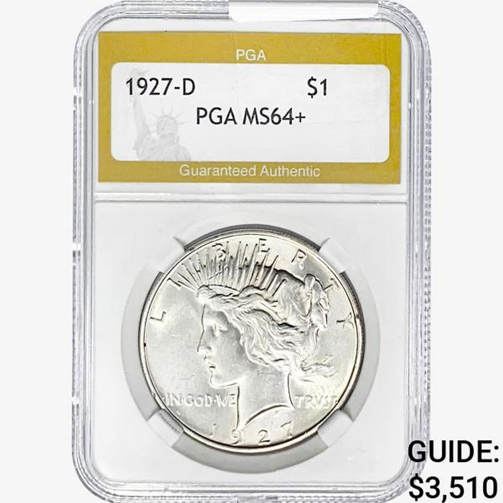 1927-D Silver Peace Dollar PGA MS64+ (1 of 2)