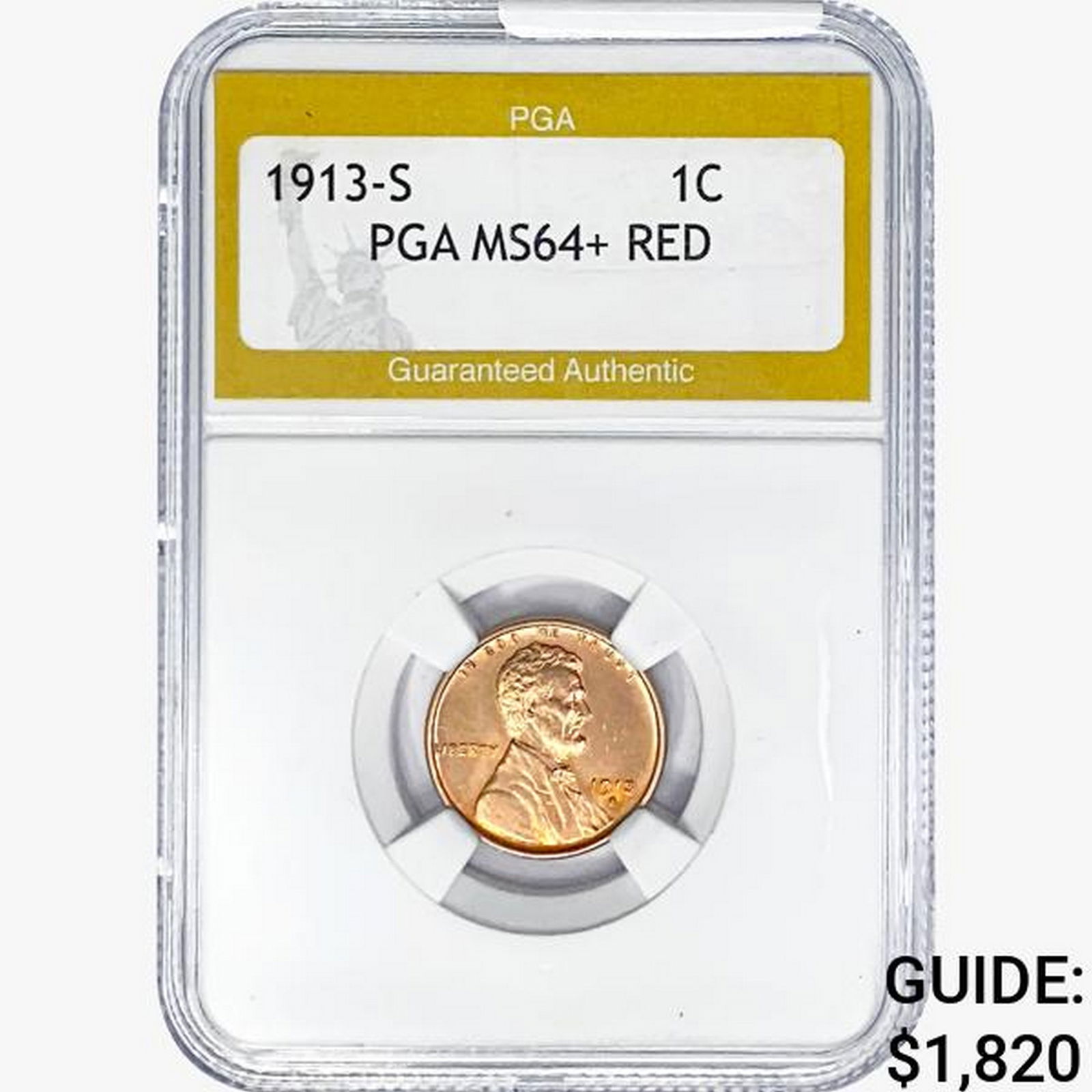 1913-S Wheat Cent PGA MS64+ RED (1 of 2)