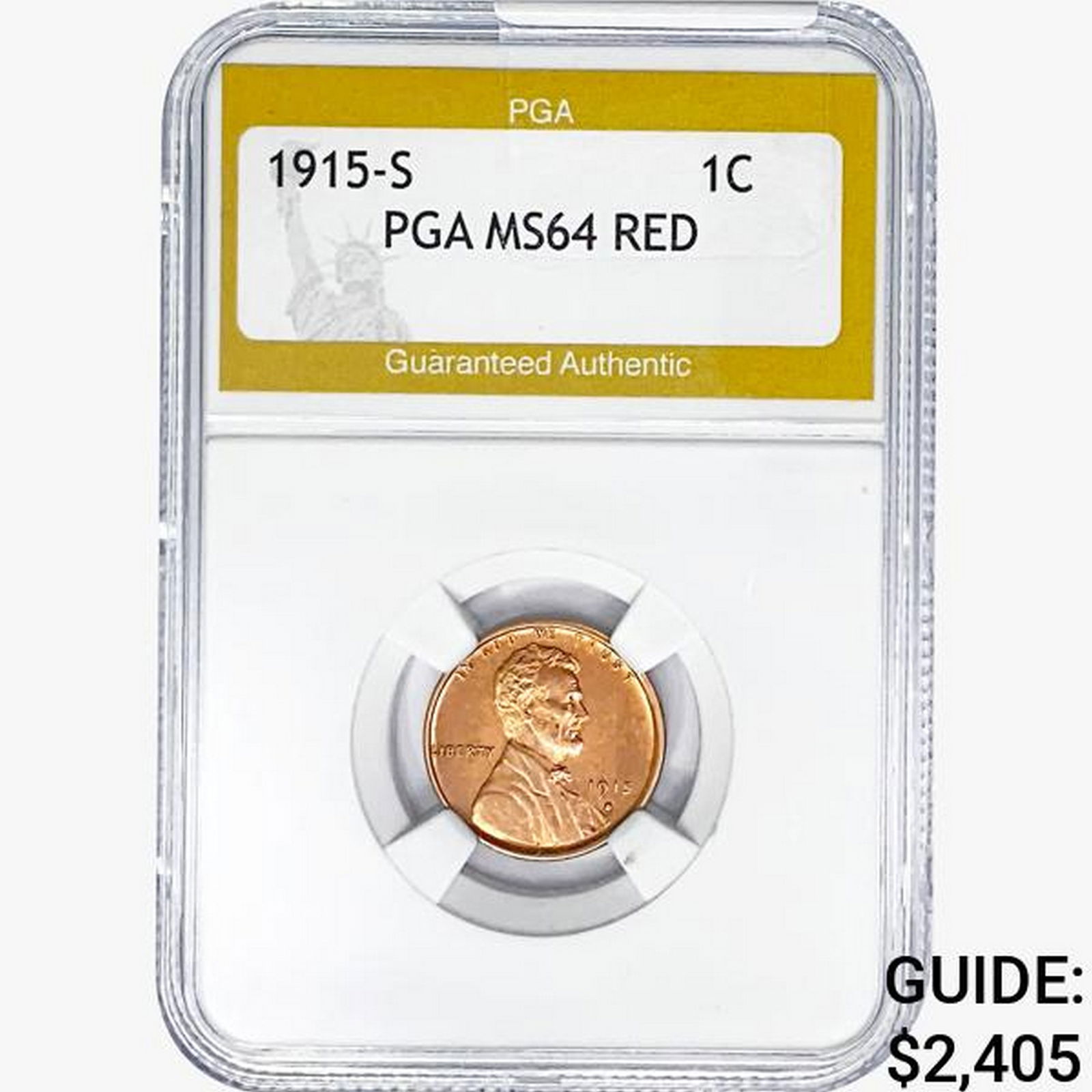 1915-S Wheat Cent PGA MS64 RED (1 of 2)