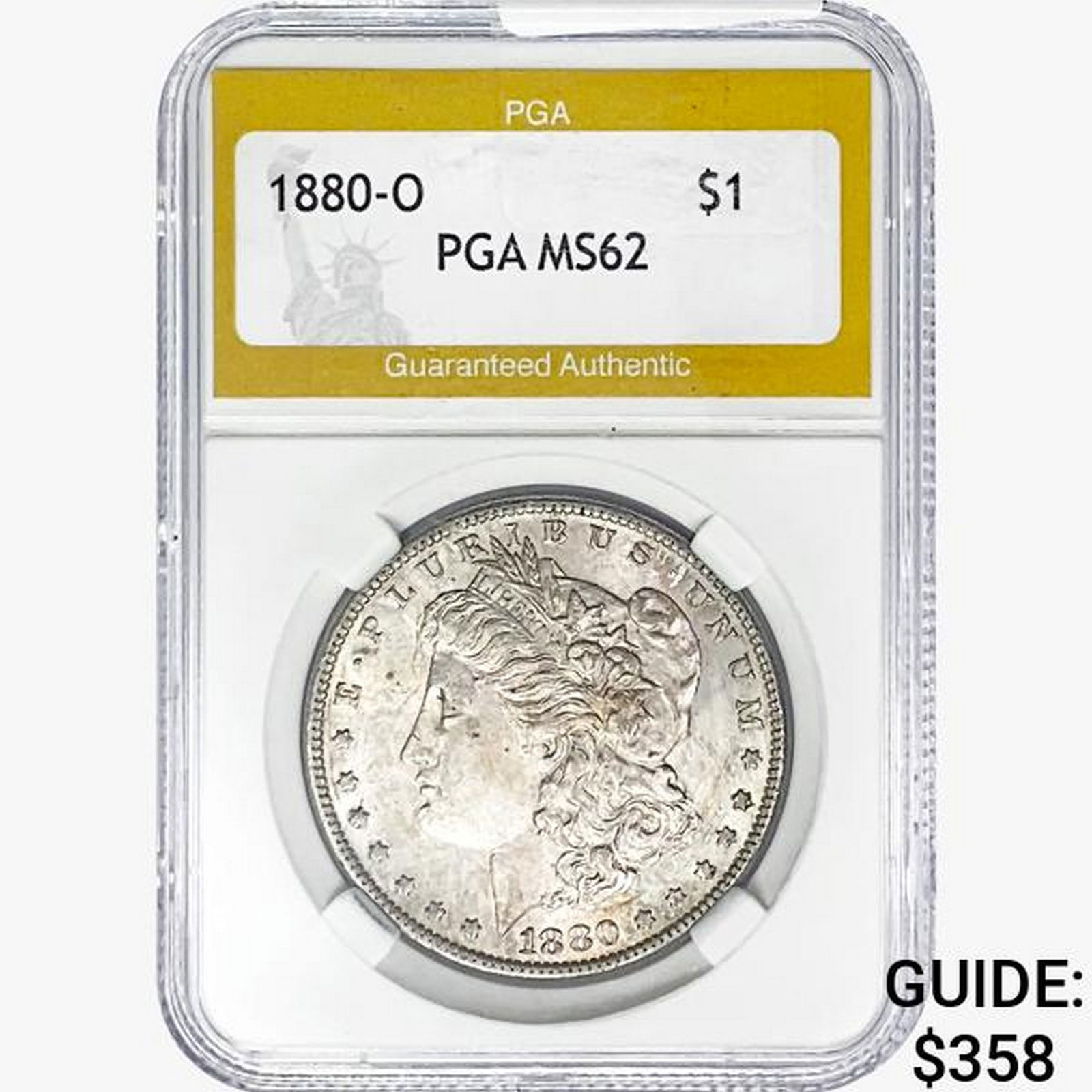 1880-O Morgan Silver Dollar PGA MS62 (1 of 2)