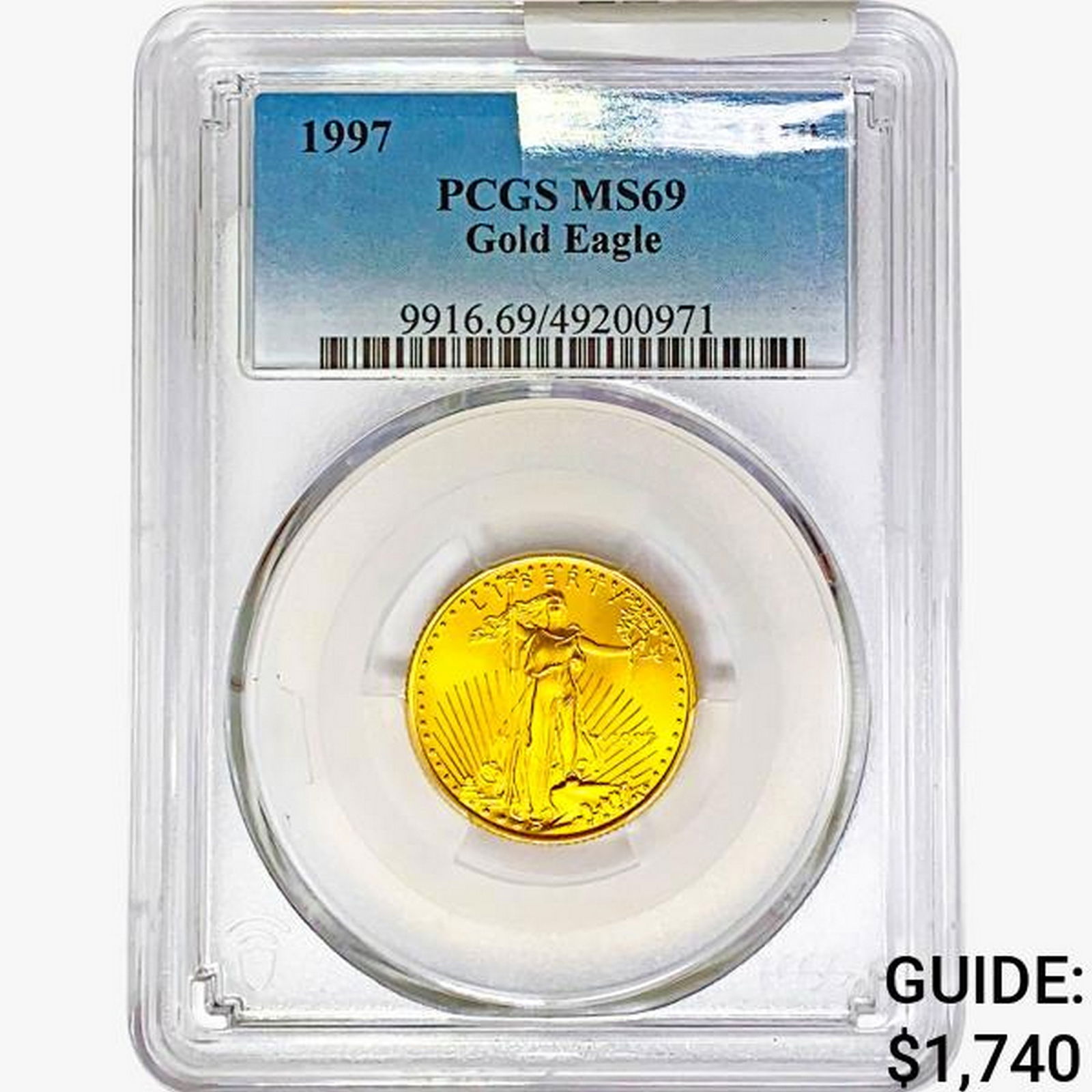 1997 $10 1/4oz. Gold Eagle PCGS MS69 (1 of 2)