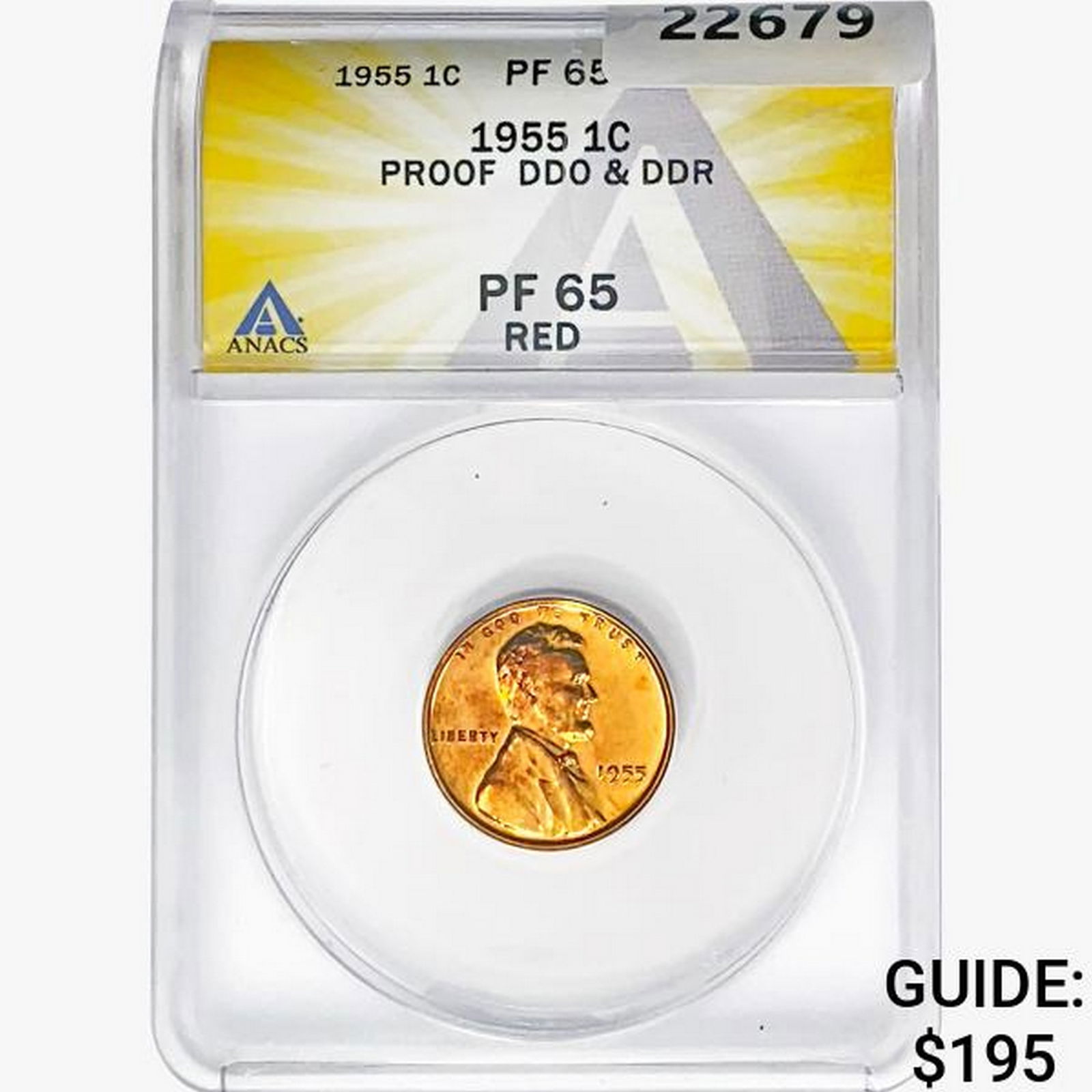 1955 Wheat Cent ANACS PF65 RED DDO&DDR (1 of 2)