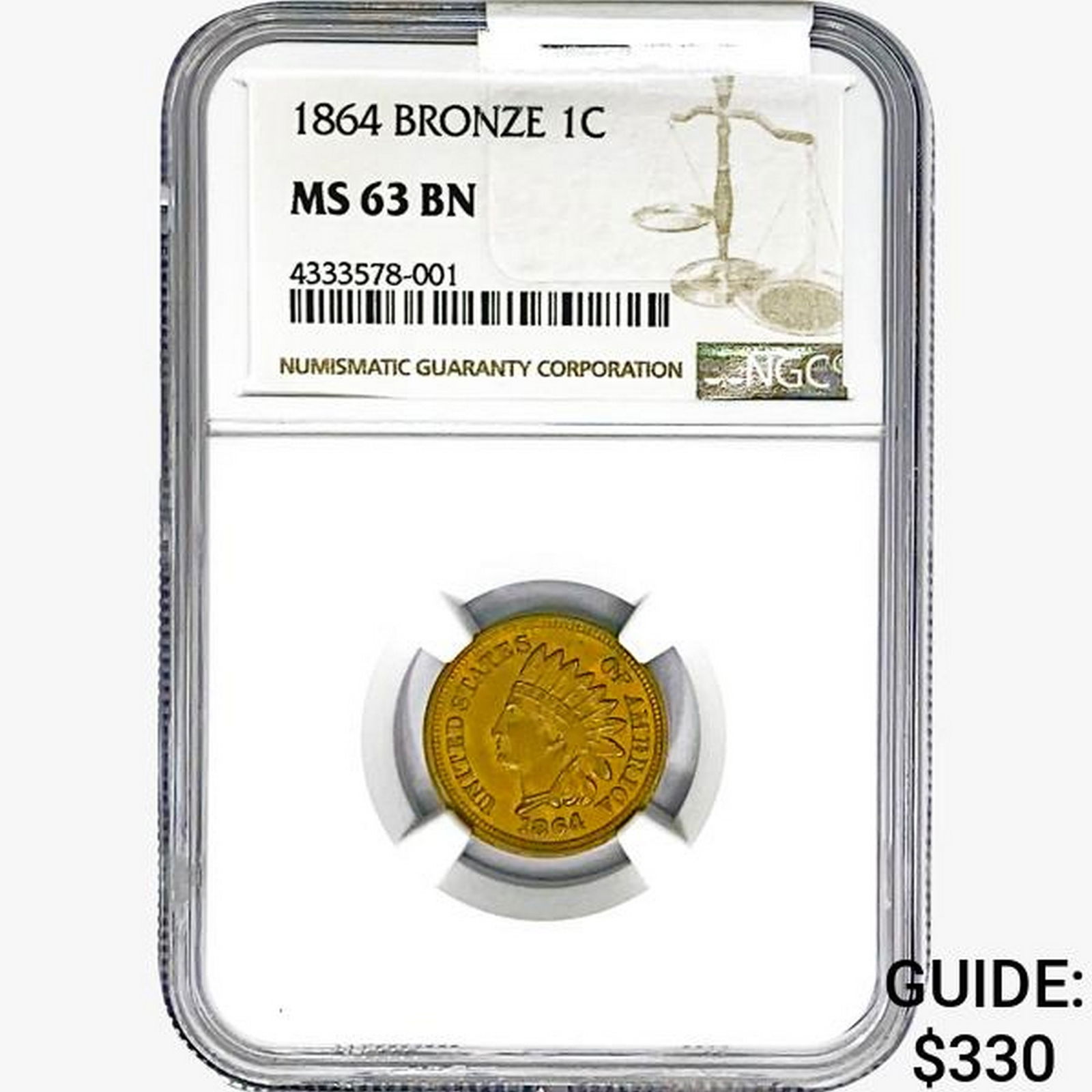 1864 Indian Head Cent NGC MS63 BN Bronze (1 of 2)