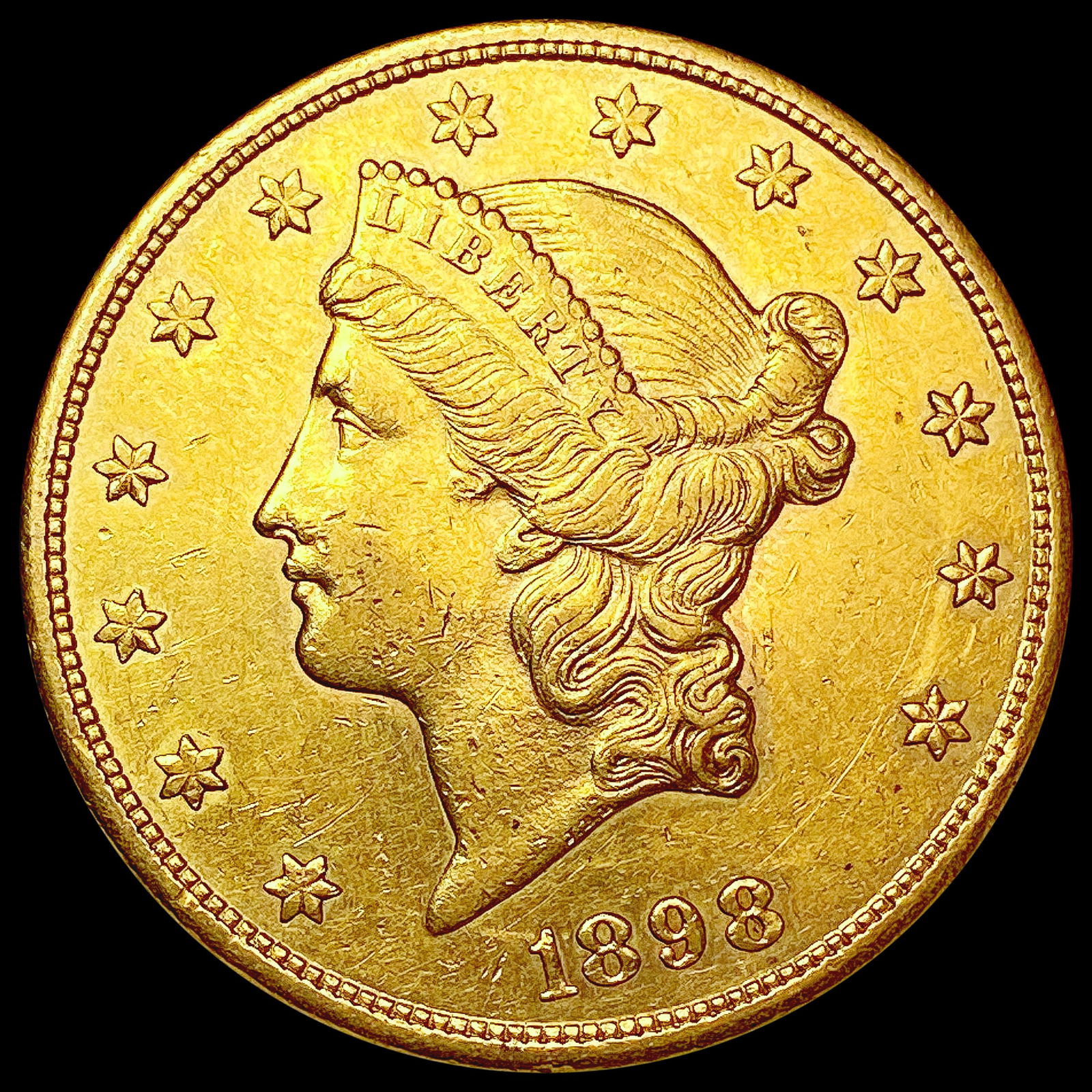 1898-S $20 Gold Double Eagle CLOSELY UNCIRCULATED (1 of 2)