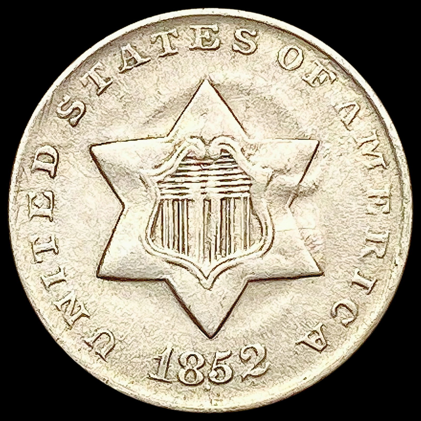 1852 Silver Three Cent CHOICE AU (1 of 2)