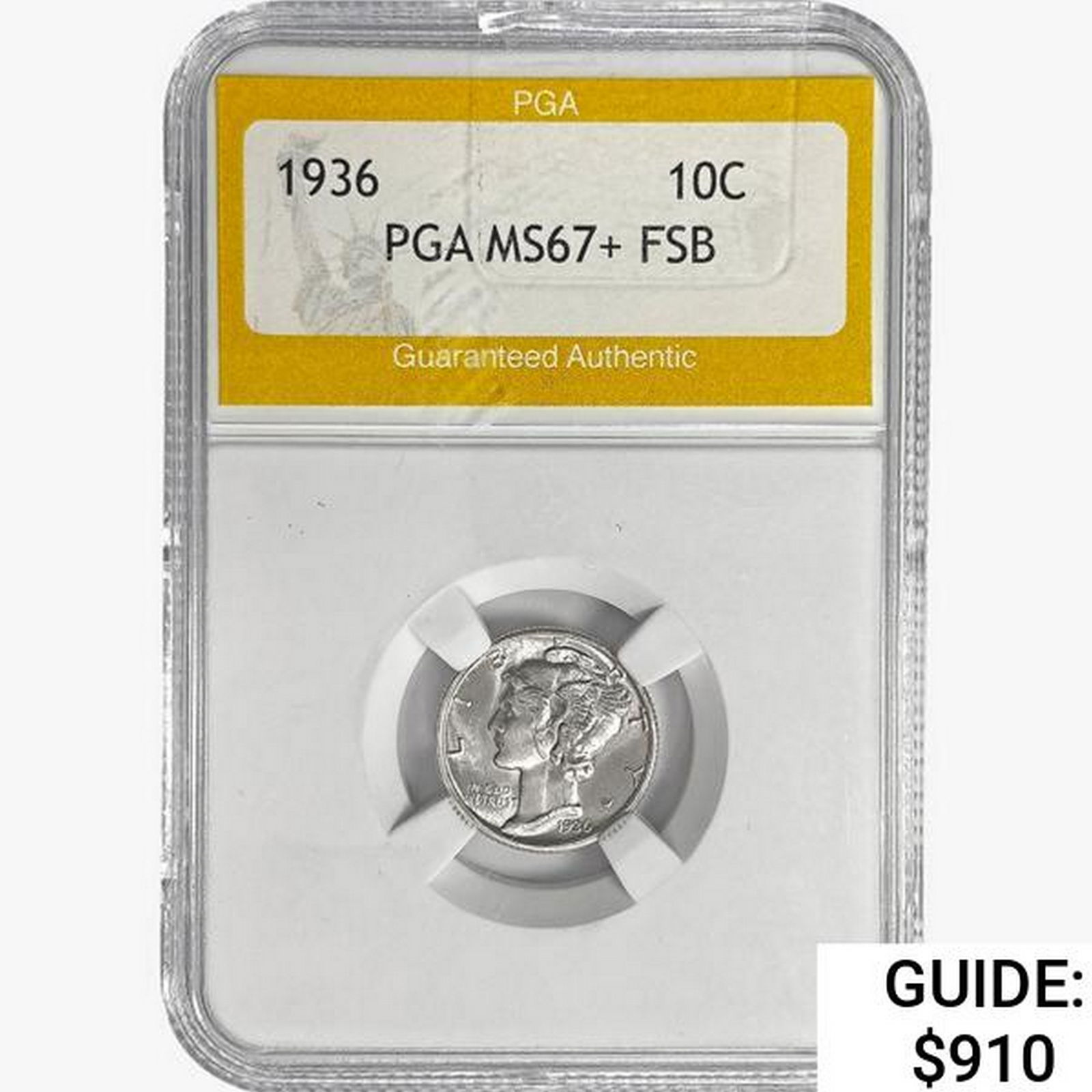 1936 Mercury Silver Dime PGA MS67+ FSB (1 of 2)
