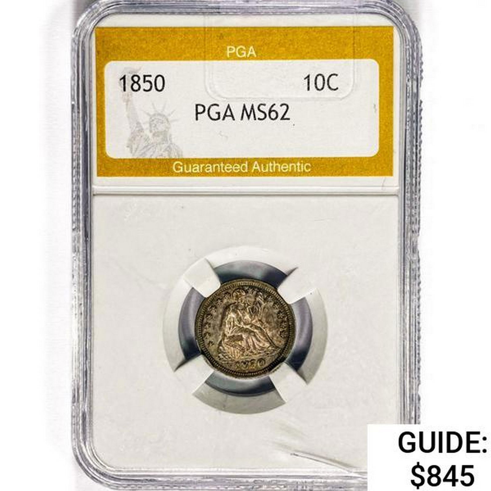 1850 Seated Liberty Dime PGA MS62 (1 of 2)