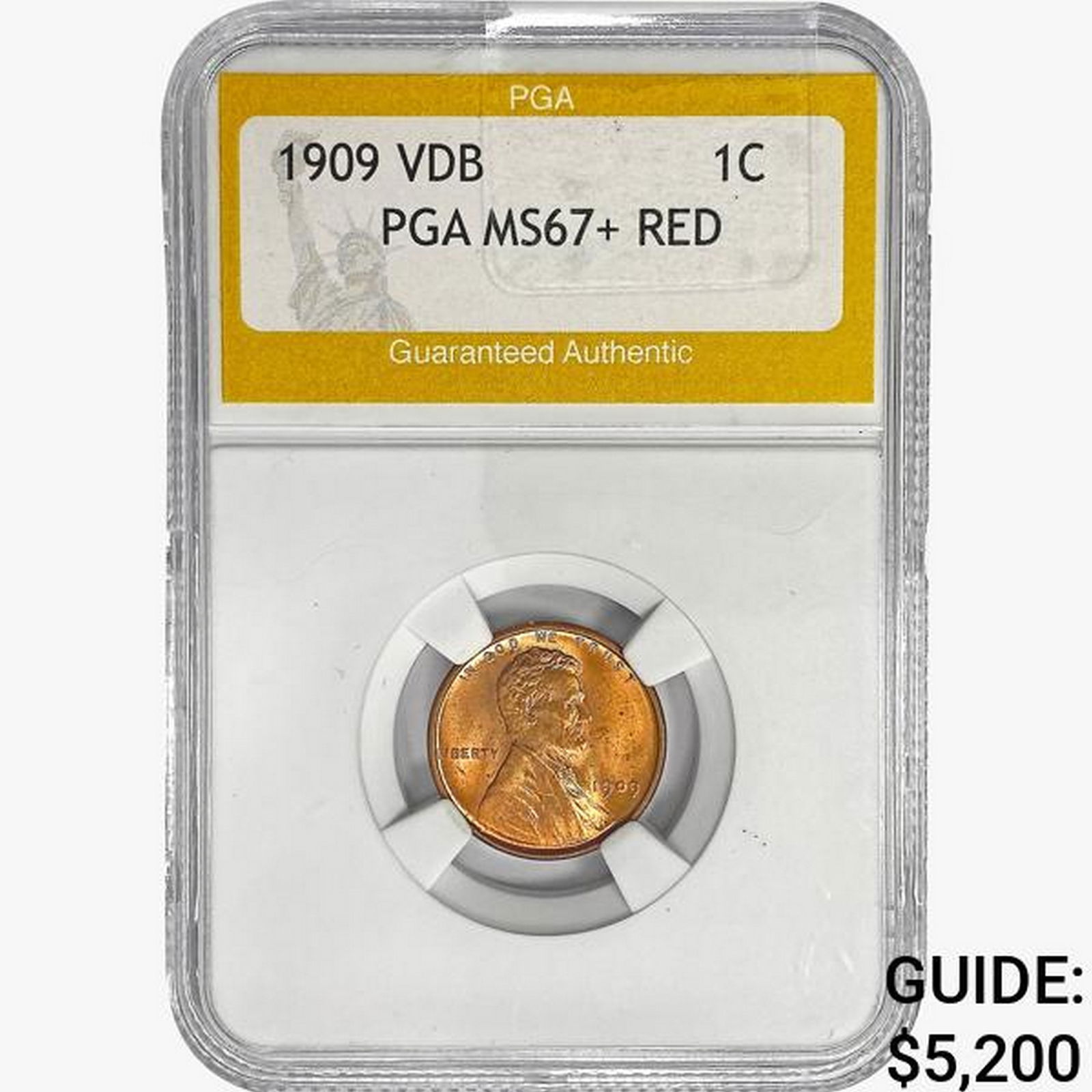 1909 VDB Wheat Cent PGA MS67+ RED (1 of 2)