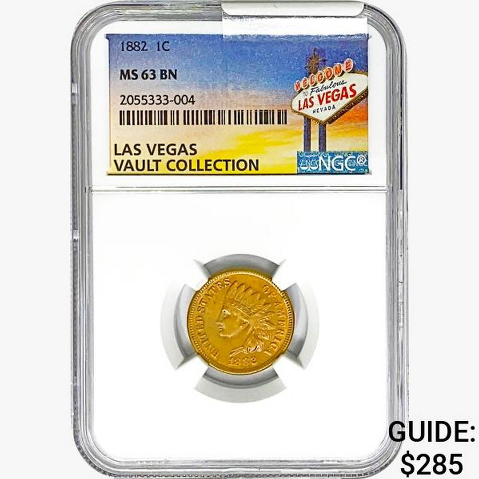 1882 Indian Head Cent NGC MS63 BN Vegas COLL. (1 of 2)