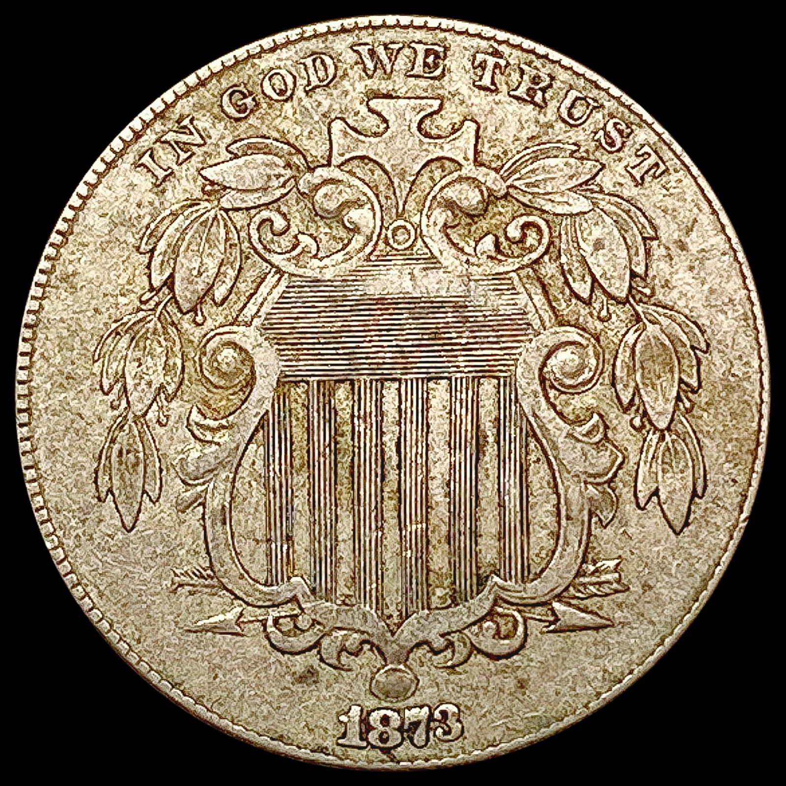 1873 Shield Nickel LIGHTLY CIRCULATED (1 of 2)