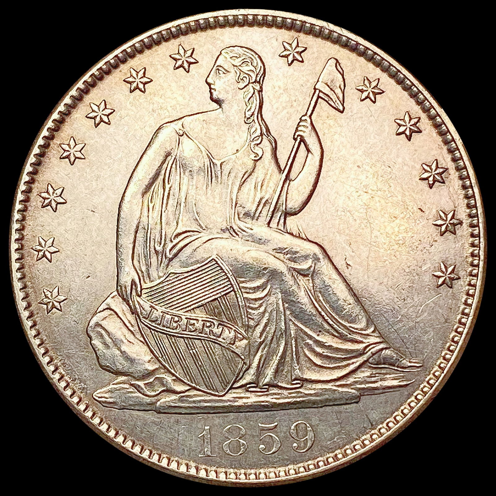 1859-O Seated Liberty Half Dollar UNCIRCULATED (1 of 2)