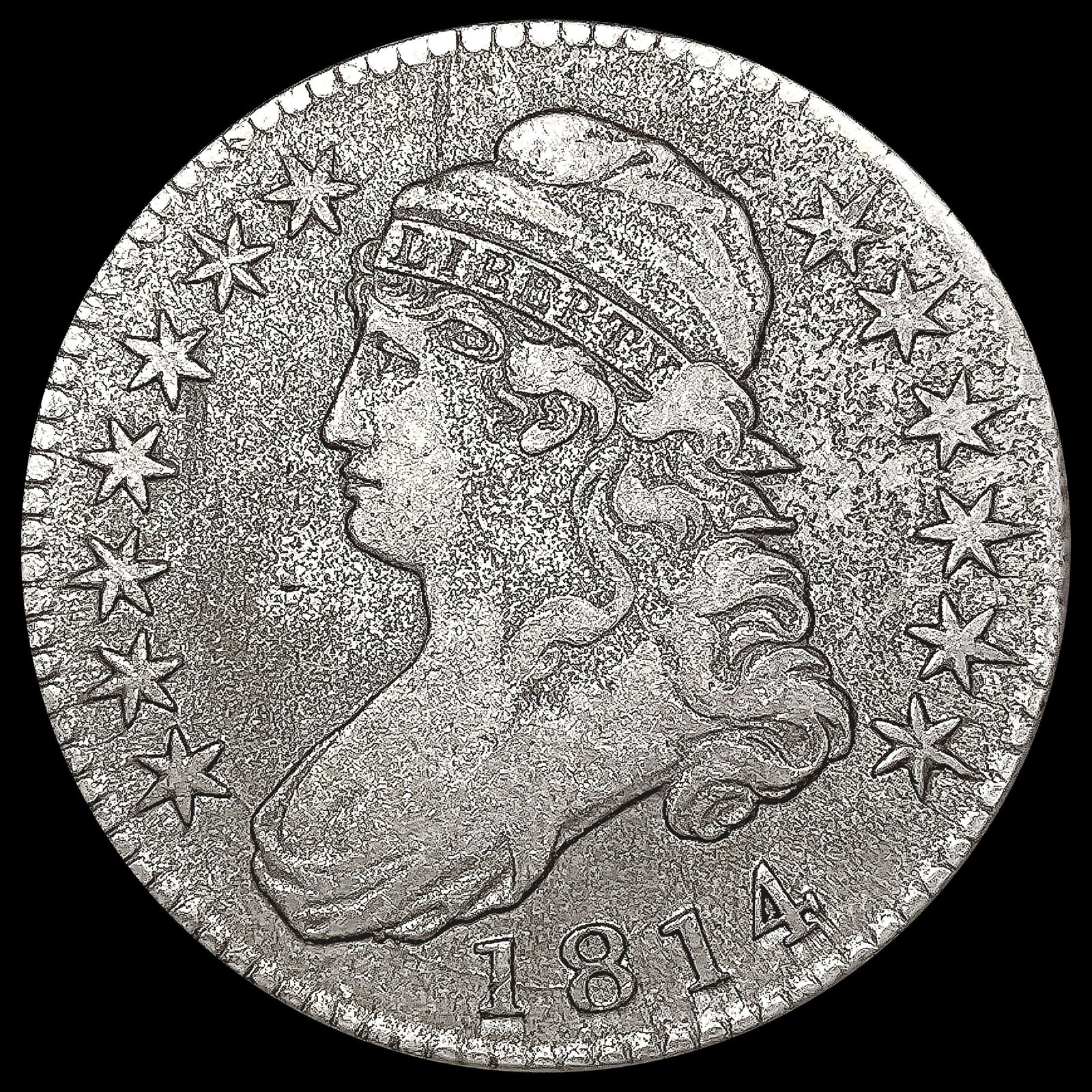 1814 Capped Bust Half Dollar LIGHTLY CIRCULATED (1 of 2)