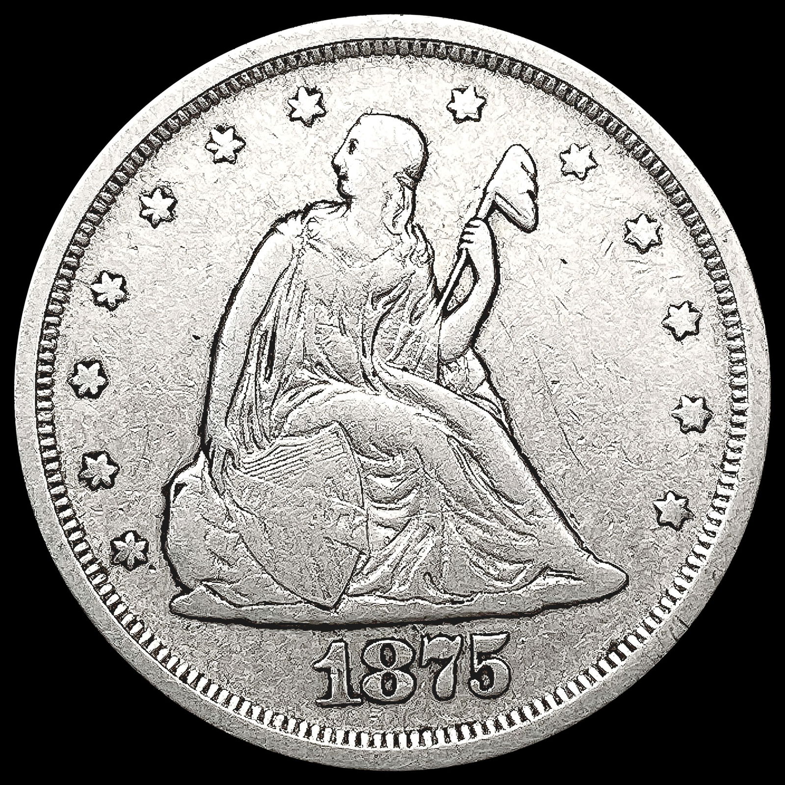 1875-S Twenty Cent Piece NICELY CIRCULATED (1 of 2)