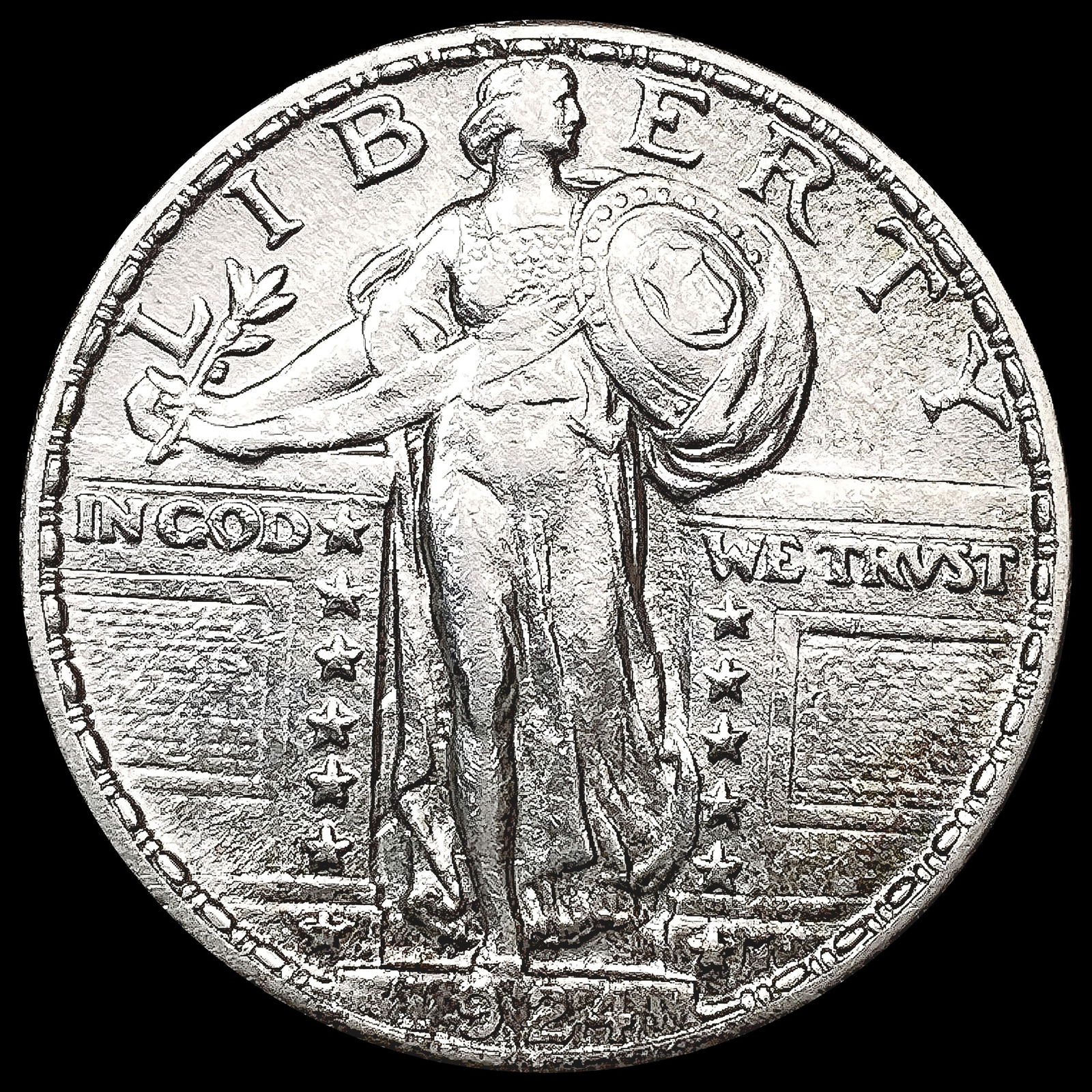 1924 Standing Liberty Quarter CLOSELY UNCIRCULATED (1 of 2)